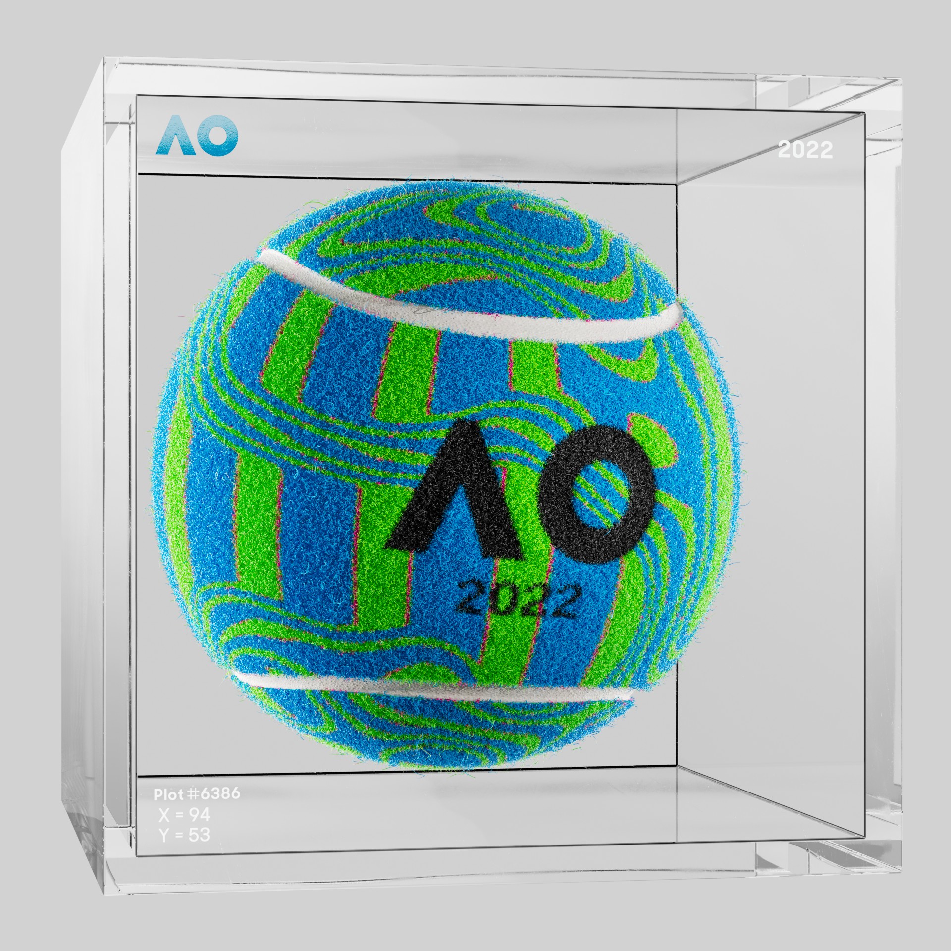 The Australian Open - The Australian Open Art Ball - AO Art Ball #2416 - NFT # 2416
