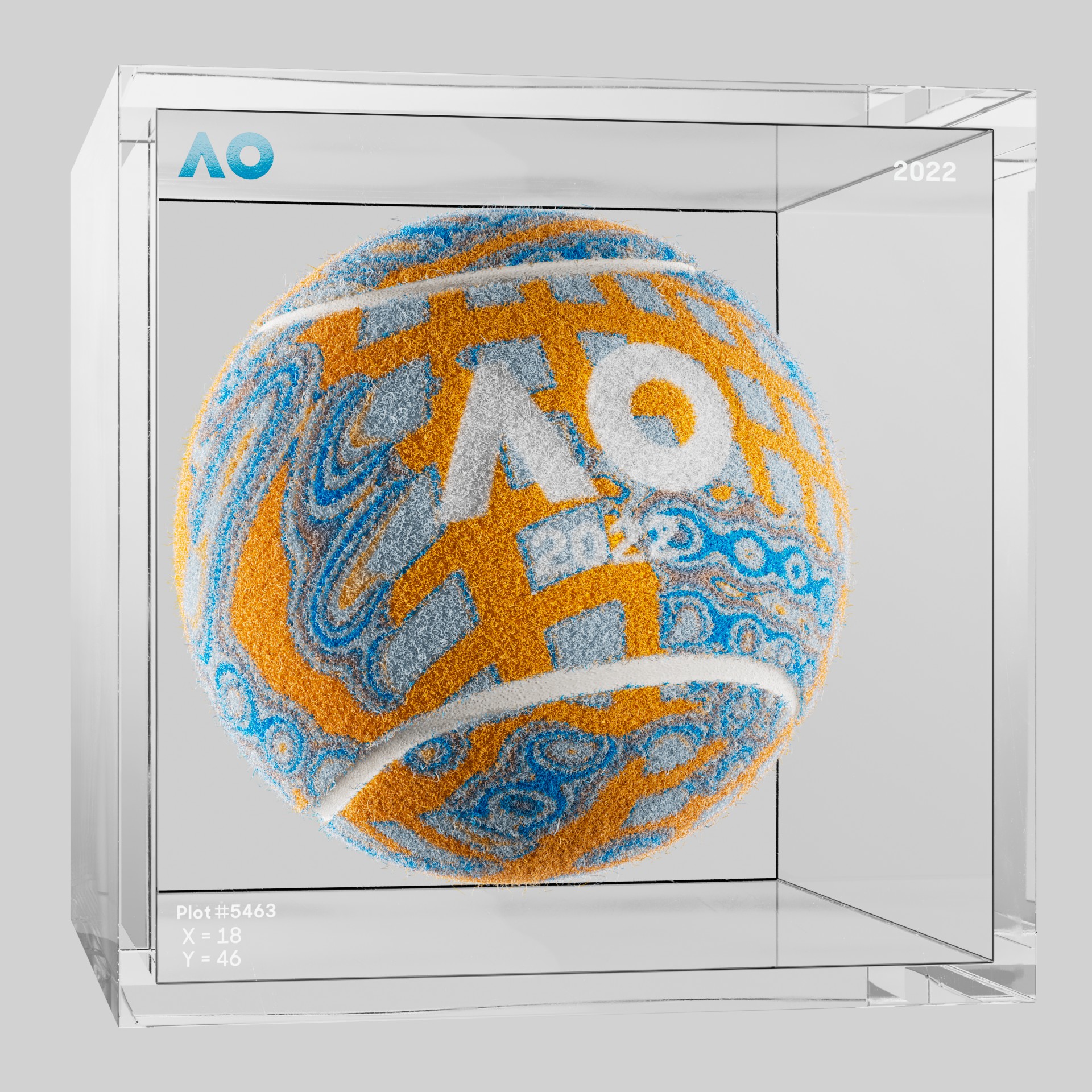 The Australian Open - The Australian Open Art Ball - AO Art Ball #242 - NFT # 242