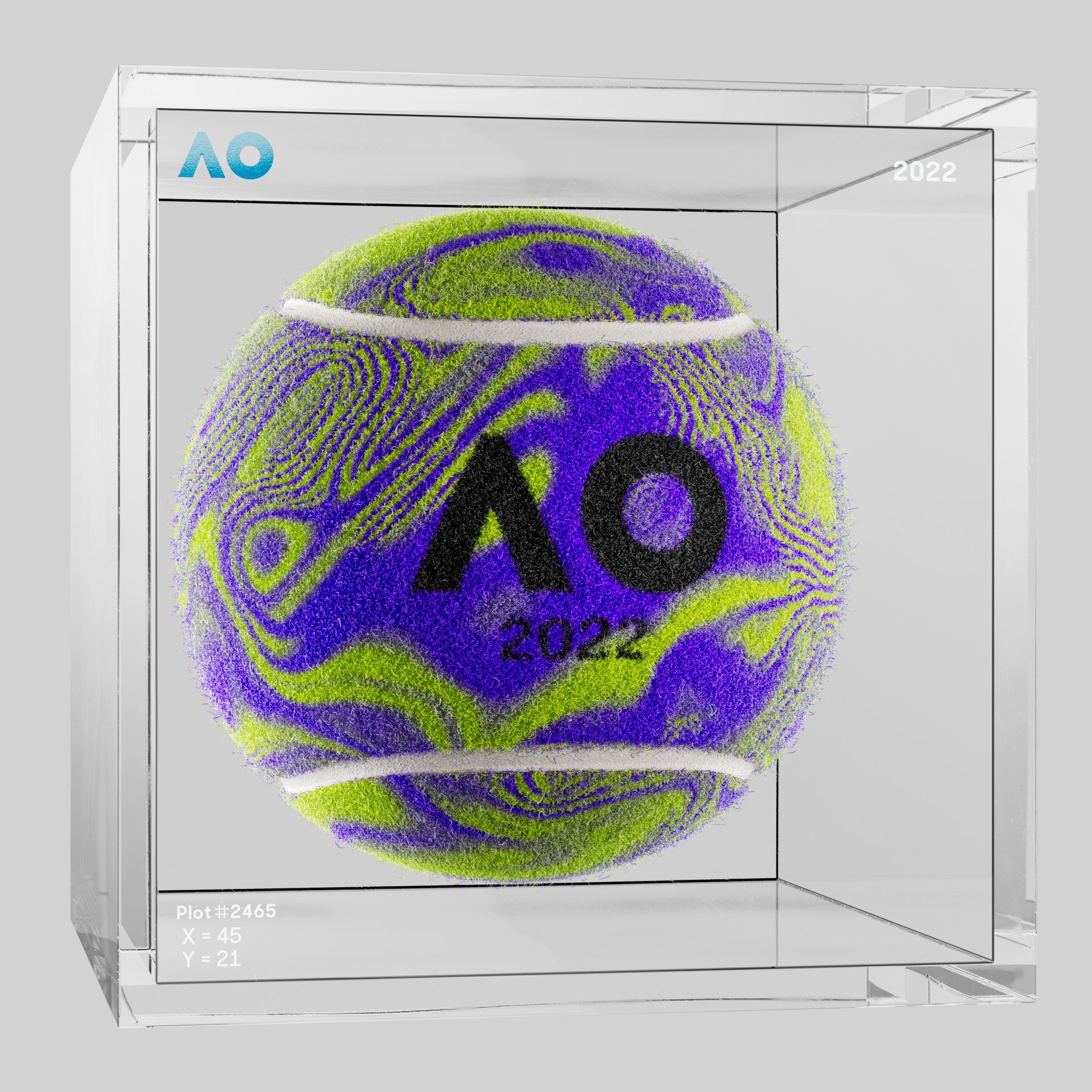 The Australian Open - The Australian Open Art Ball - AO Art Ball #2420 - NFT # 2420
