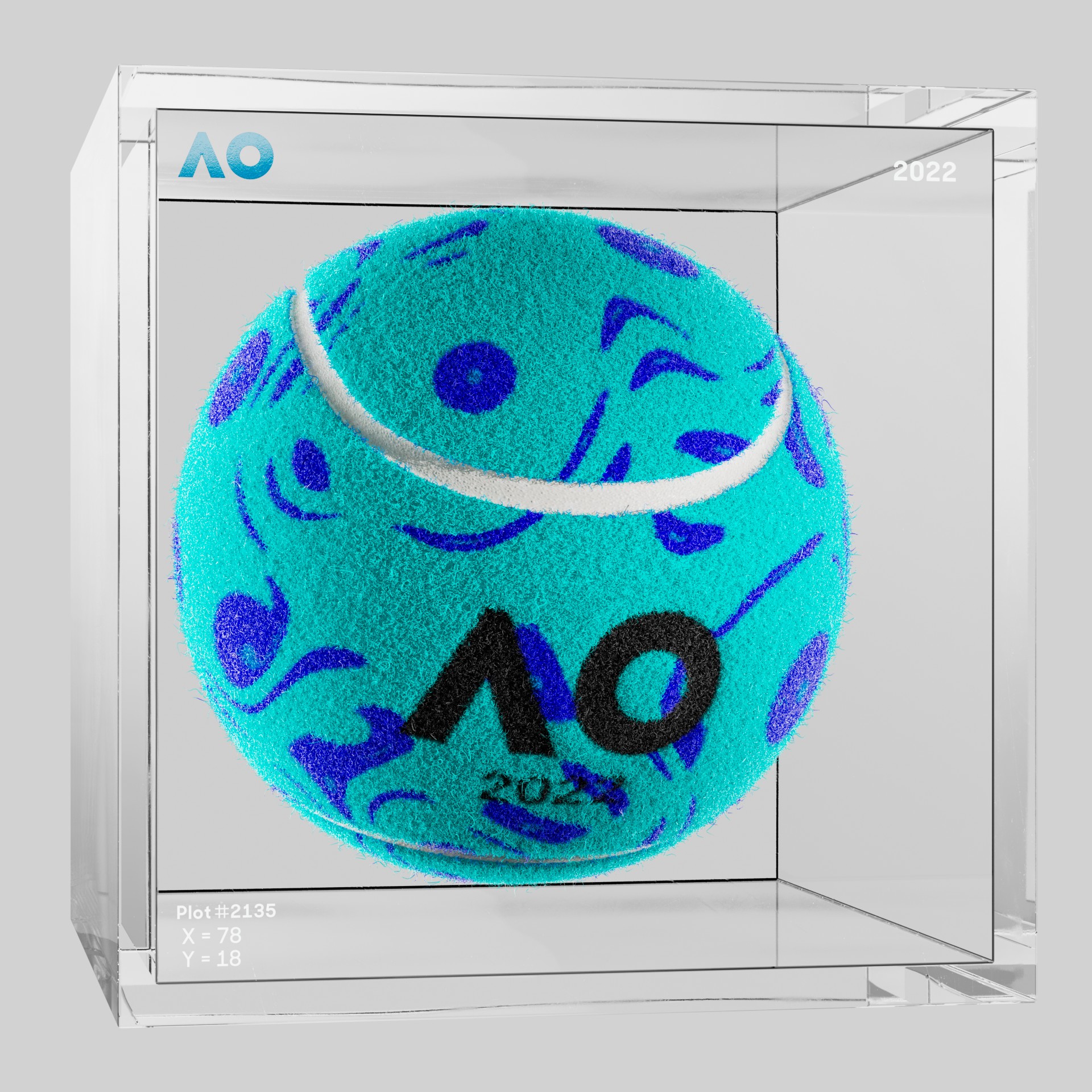 The Australian Open - The Australian Open Art Ball - AO Art Ball #2425 - NFT # 2425