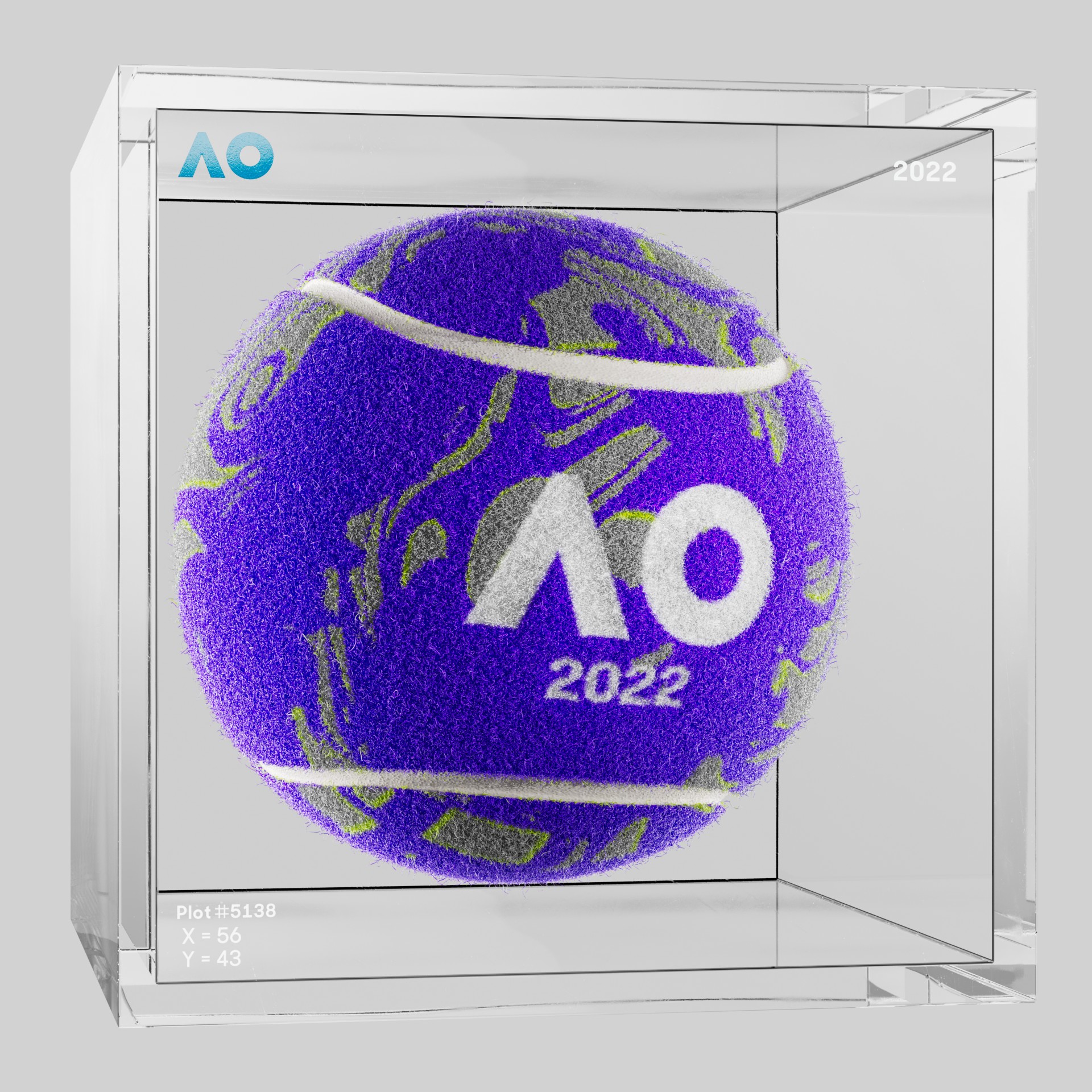 The Australian Open - The Australian Open Art Ball - AO Art Ball #2443 - NFT # 2443
