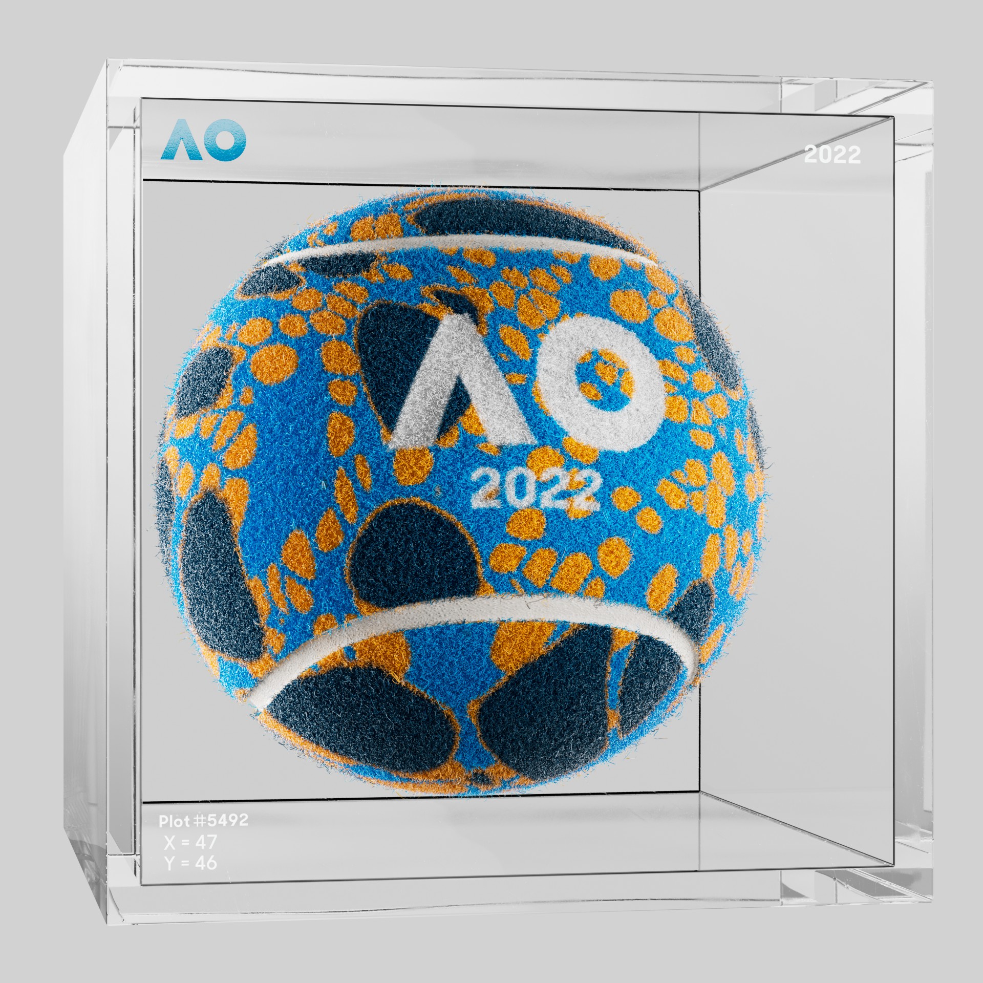 The Australian Open - The Australian Open Art Ball - AO Art Ball #2444 - NFT # 2444