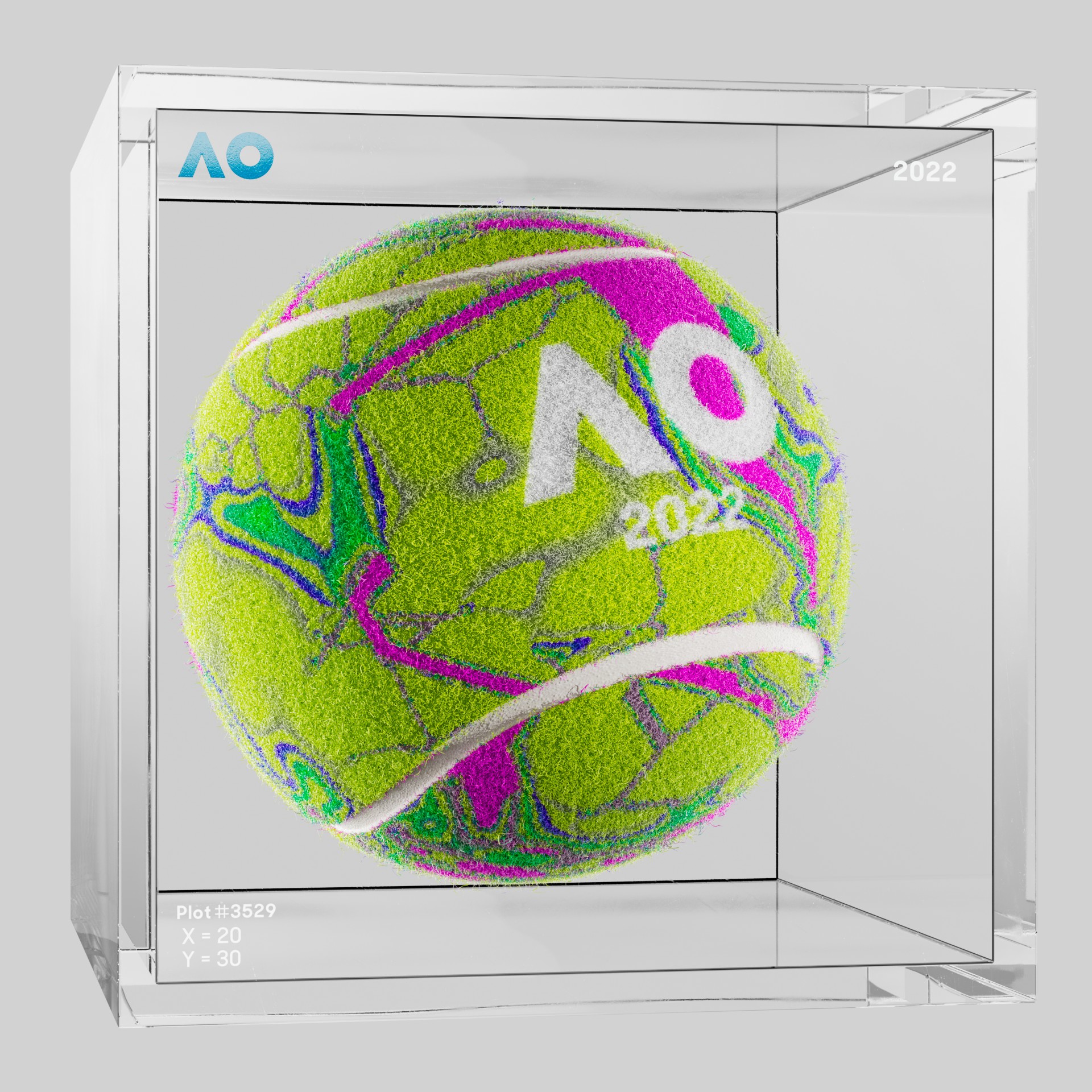 The Australian Open - The Australian Open Art Ball - AO Art Ball #2448 - NFT # 2448