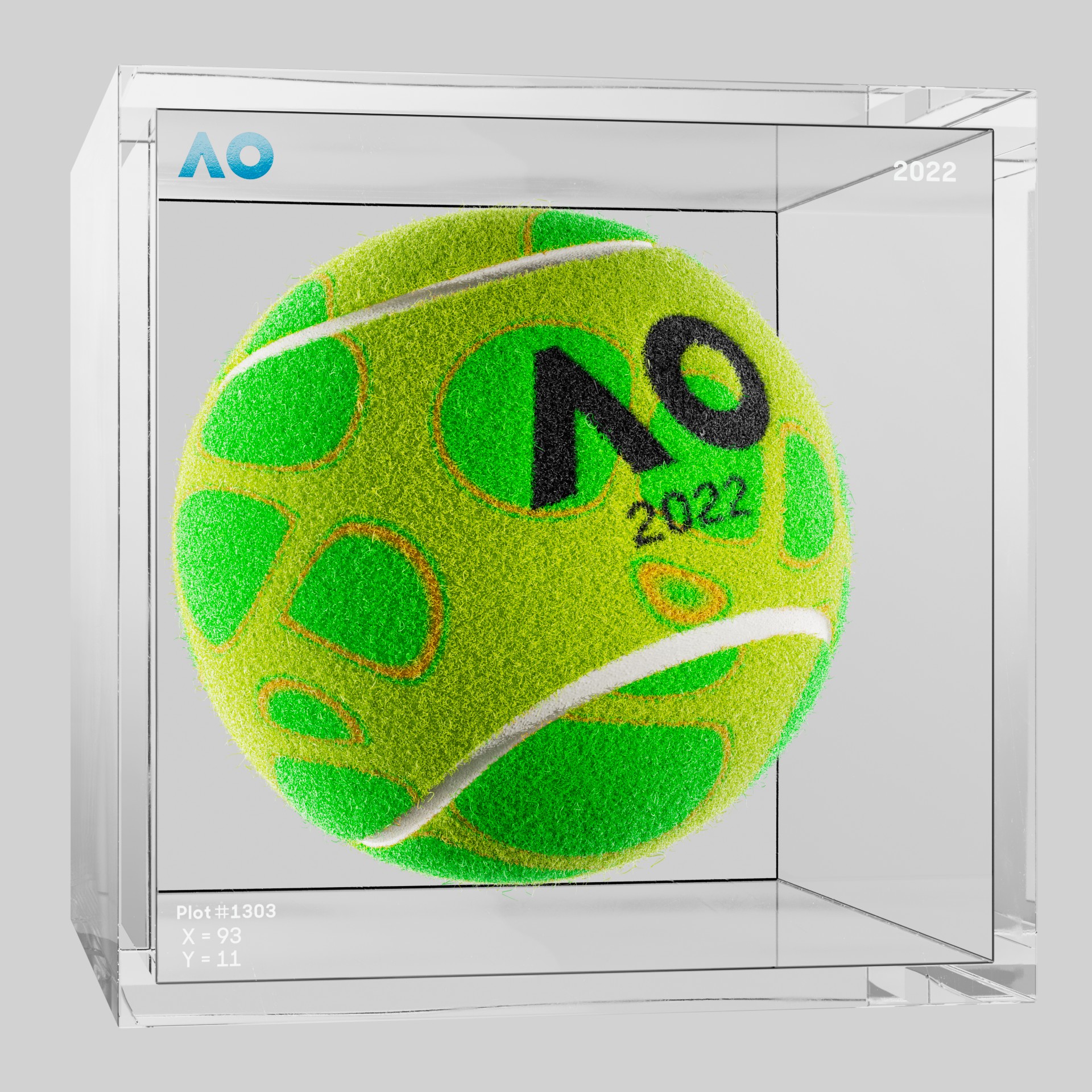 The Australian Open - The Australian Open Art Ball - AO Art Ball #2451 - NFT # 2451
