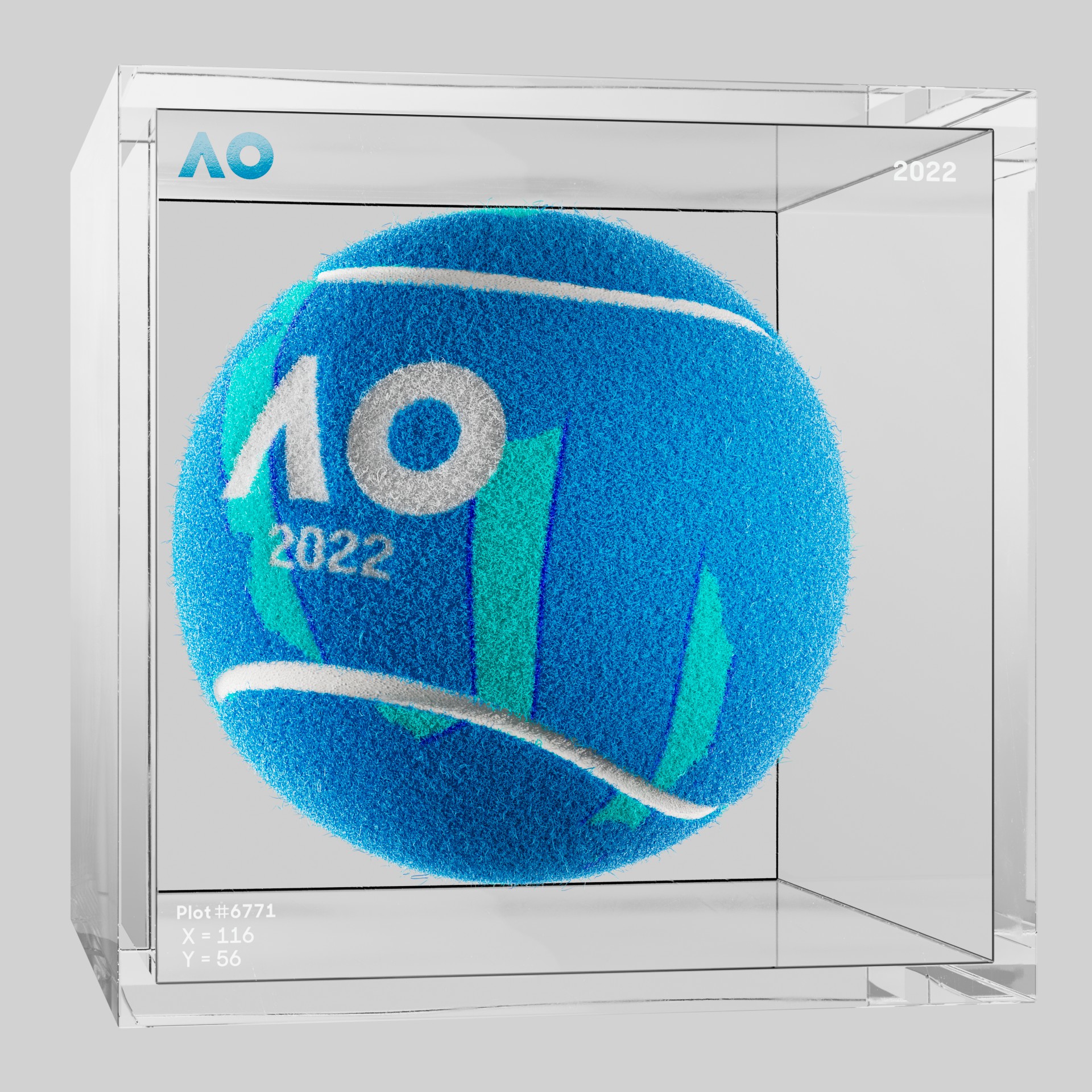 The Australian Open - The Australian Open Art Ball - AO Art Ball #2454 - NFT # 2454