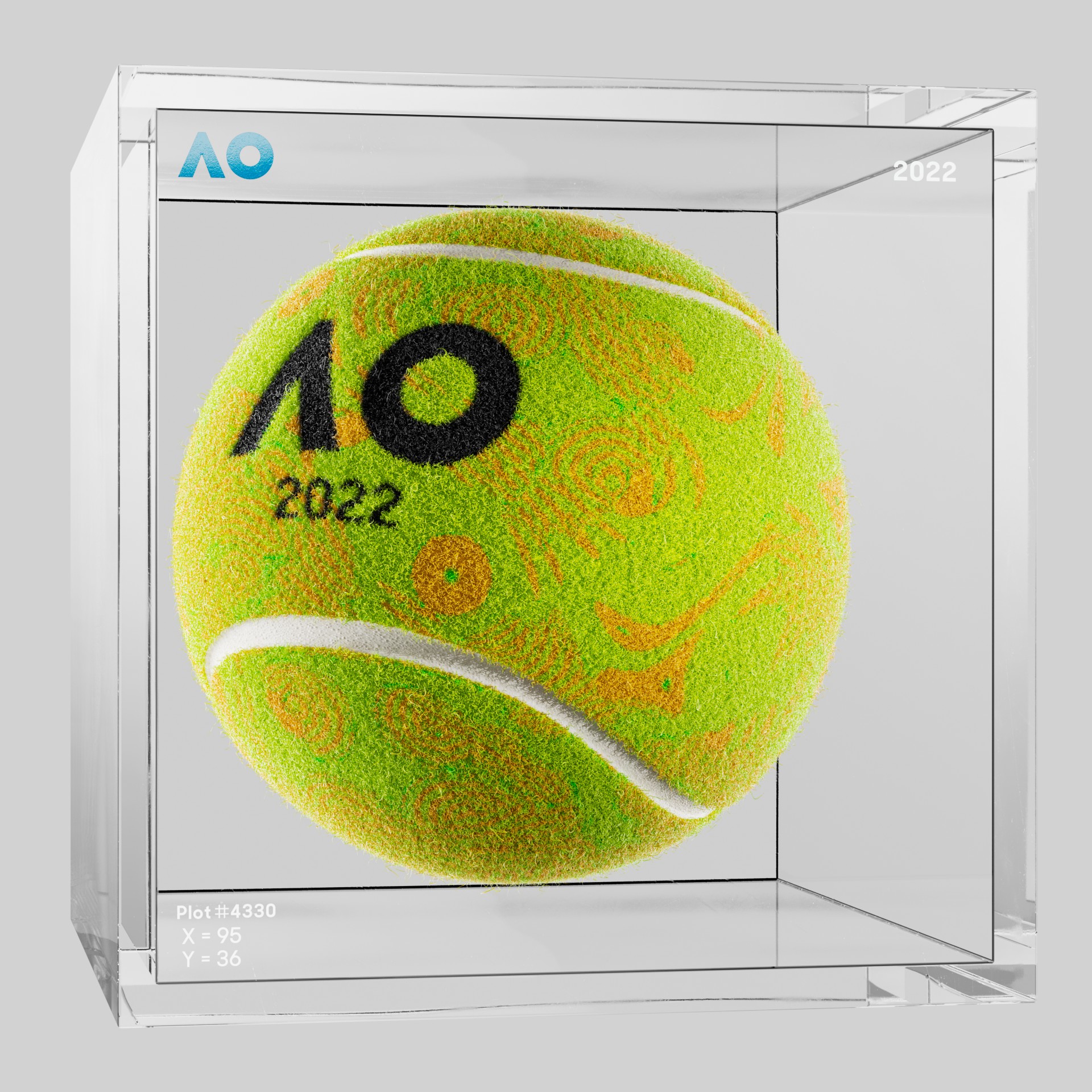 The Australian Open - The Australian Open Art Ball - AO Art Ball #2459 - NFT # 2459