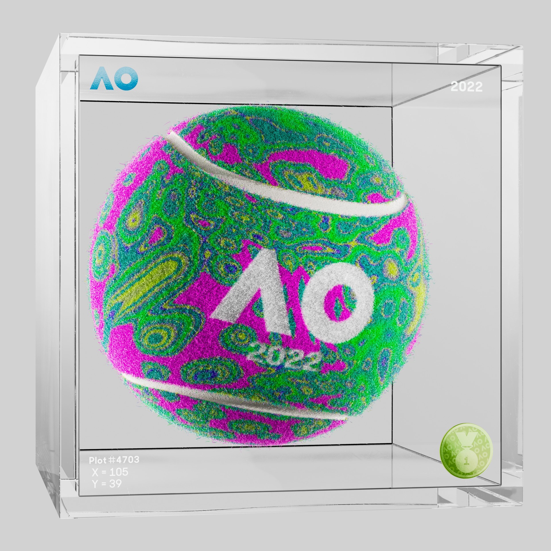 The Australian Open - The Australian Open Art Ball - AO Art Ball #2466 - NFT # 2466