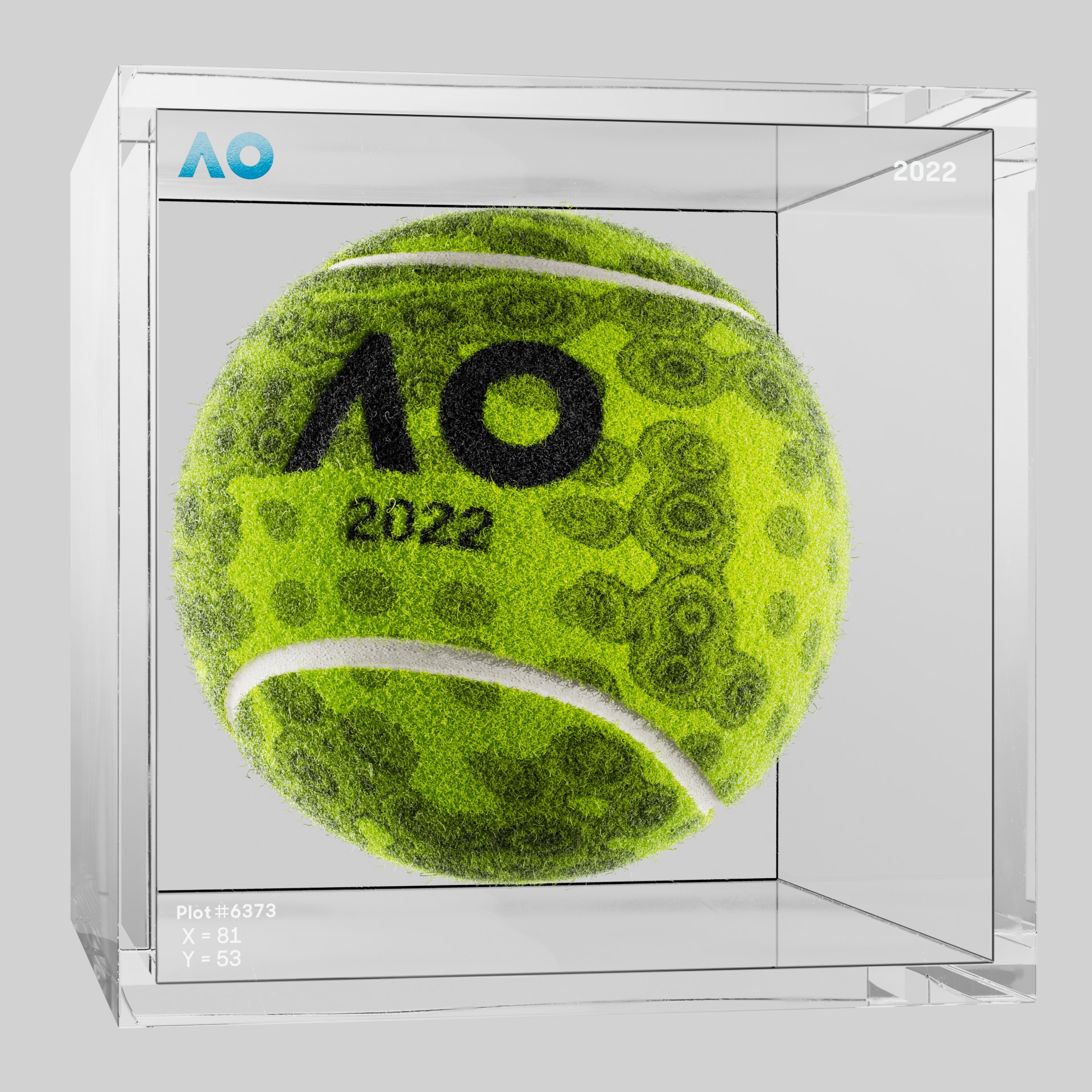 The Australian Open - The Australian Open Art Ball - AO Art Ball #2468 - NFT # 2468