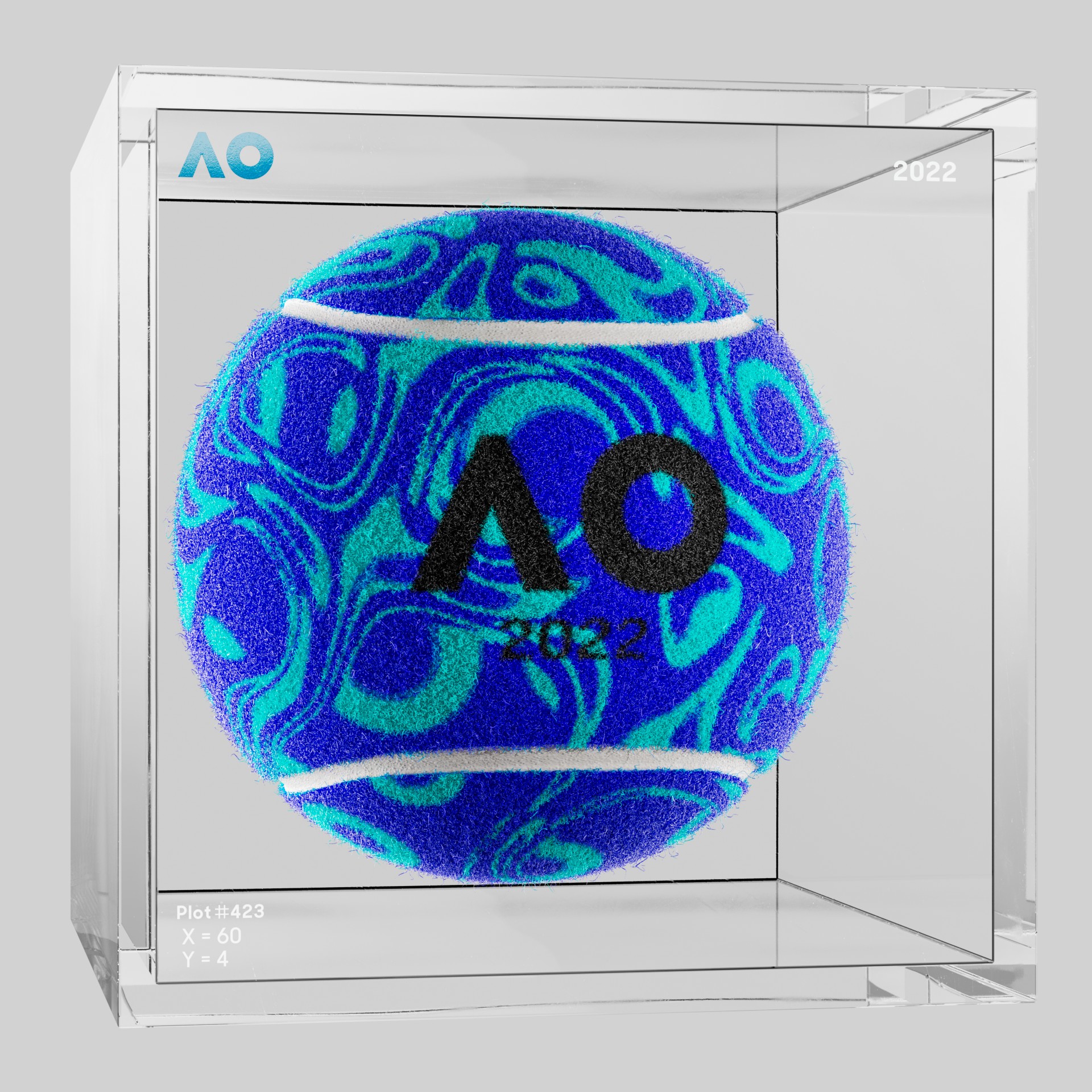 The Australian Open - The Australian Open Art Ball - AO Art Ball #2469 - NFT # 2469