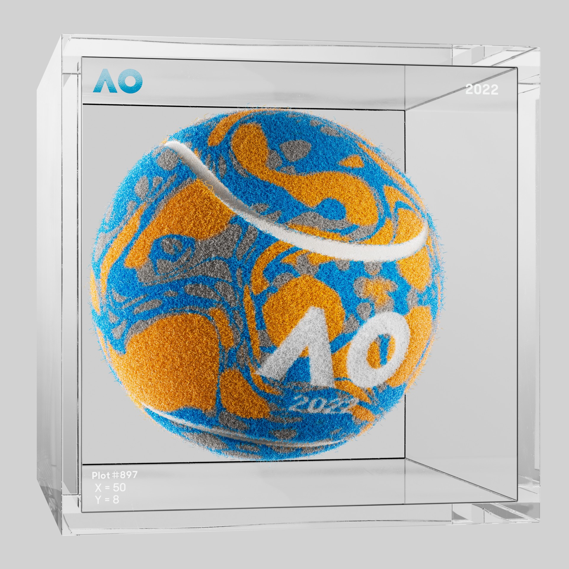 The Australian Open - The Australian Open Art Ball - AO Art Ball #2482 - NFT # 2482