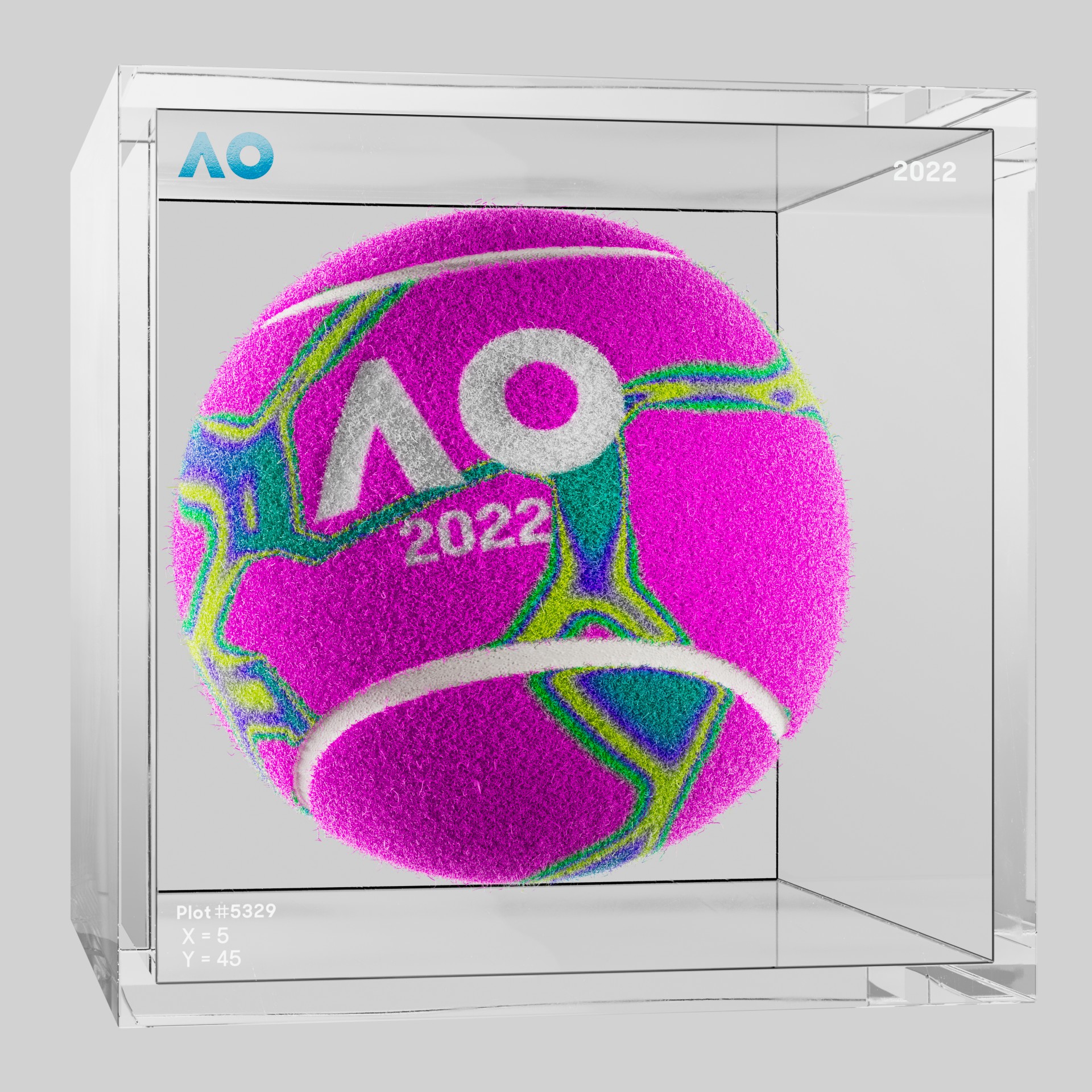 The Australian Open - The Australian Open Art Ball - AO Art Ball #2484 - NFT # 2484