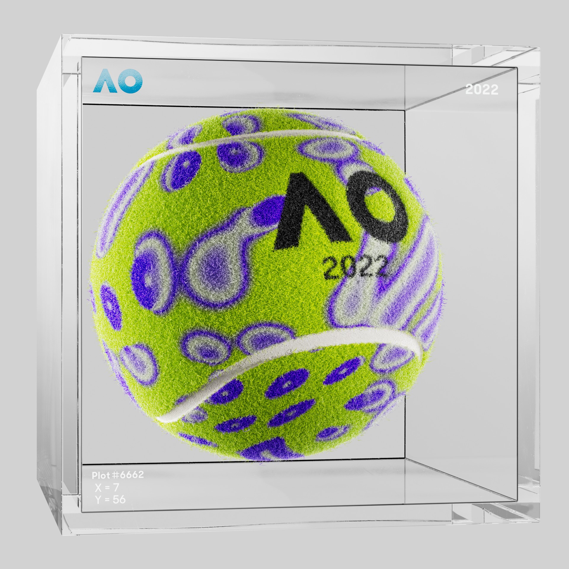 The Australian Open - The Australian Open Art Ball - AO Art Ball #2486 - NFT # 2486