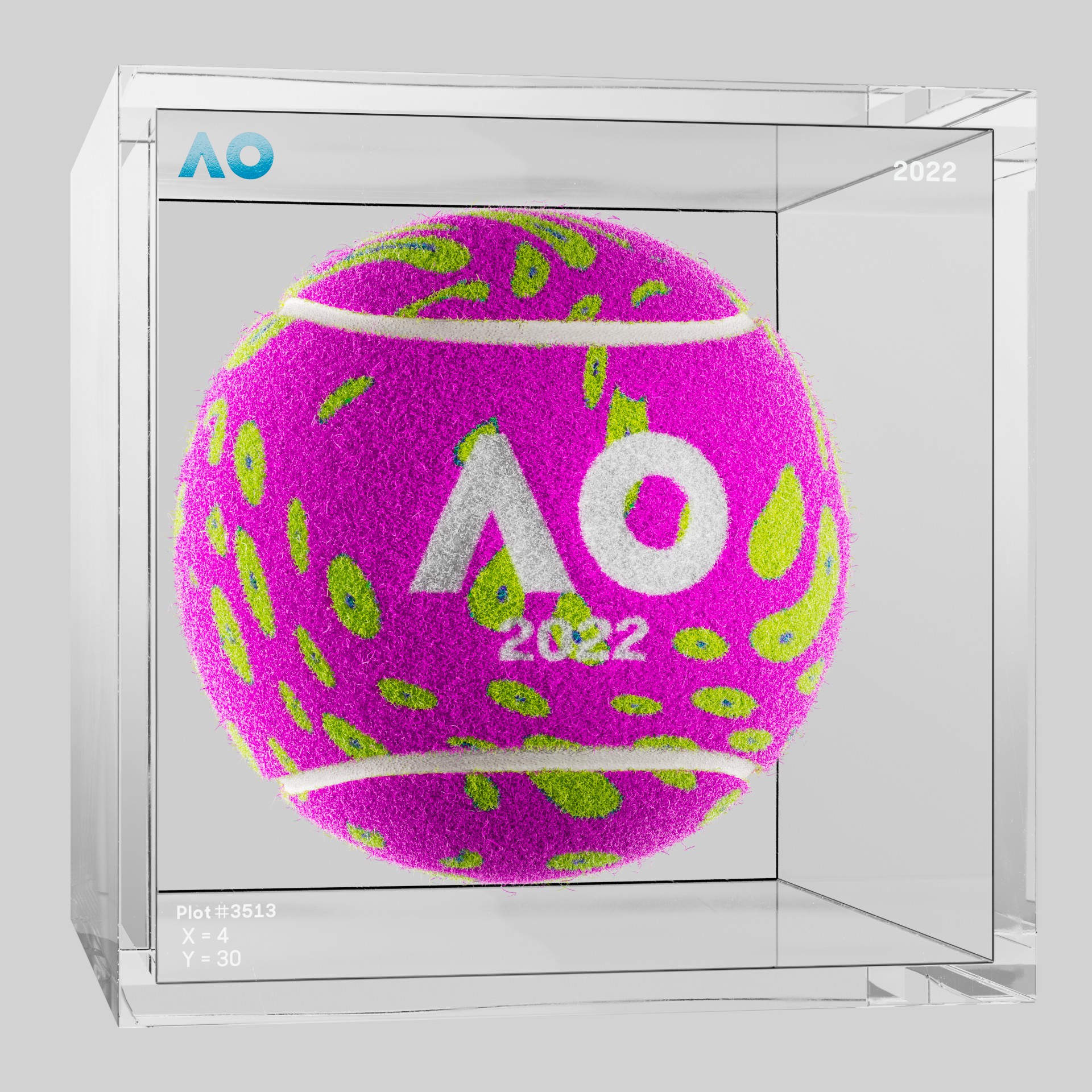 The Australian Open - The Australian Open Art Ball - AO Art Ball #2487 - NFT # 2487