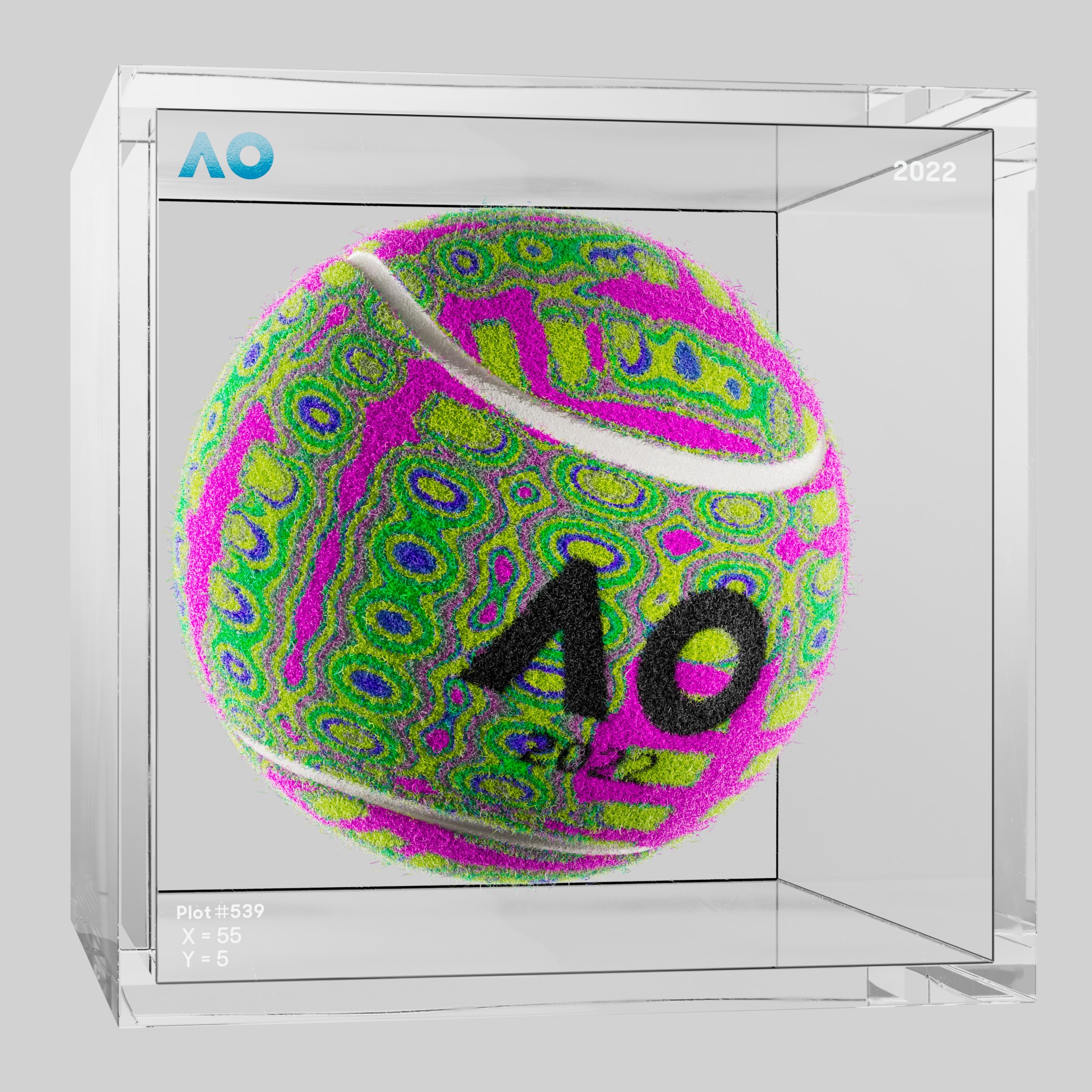 The Australian Open - The Australian Open Art Ball - AO Art Ball #2488 - NFT # 2488