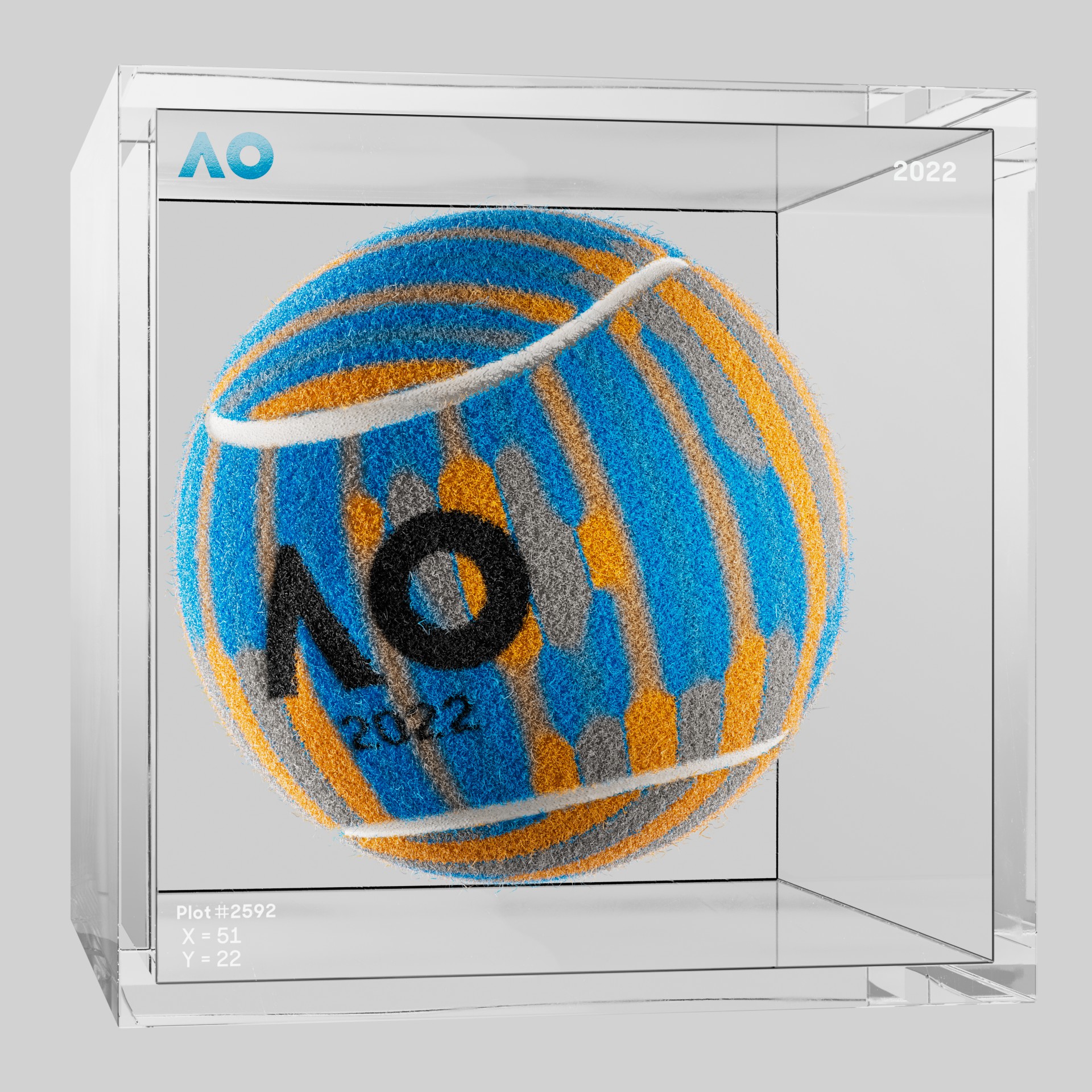 The Australian Open - The Australian Open Art Ball - AO Art Ball #2489 - NFT # 2489