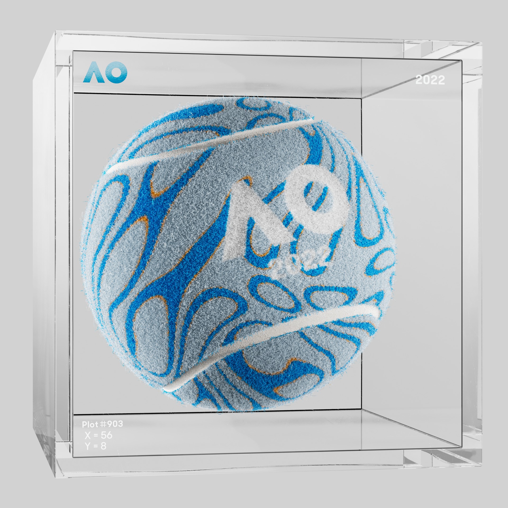 The Australian Open - The Australian Open Art Ball - AO Art Ball #2490 - NFT # 2490