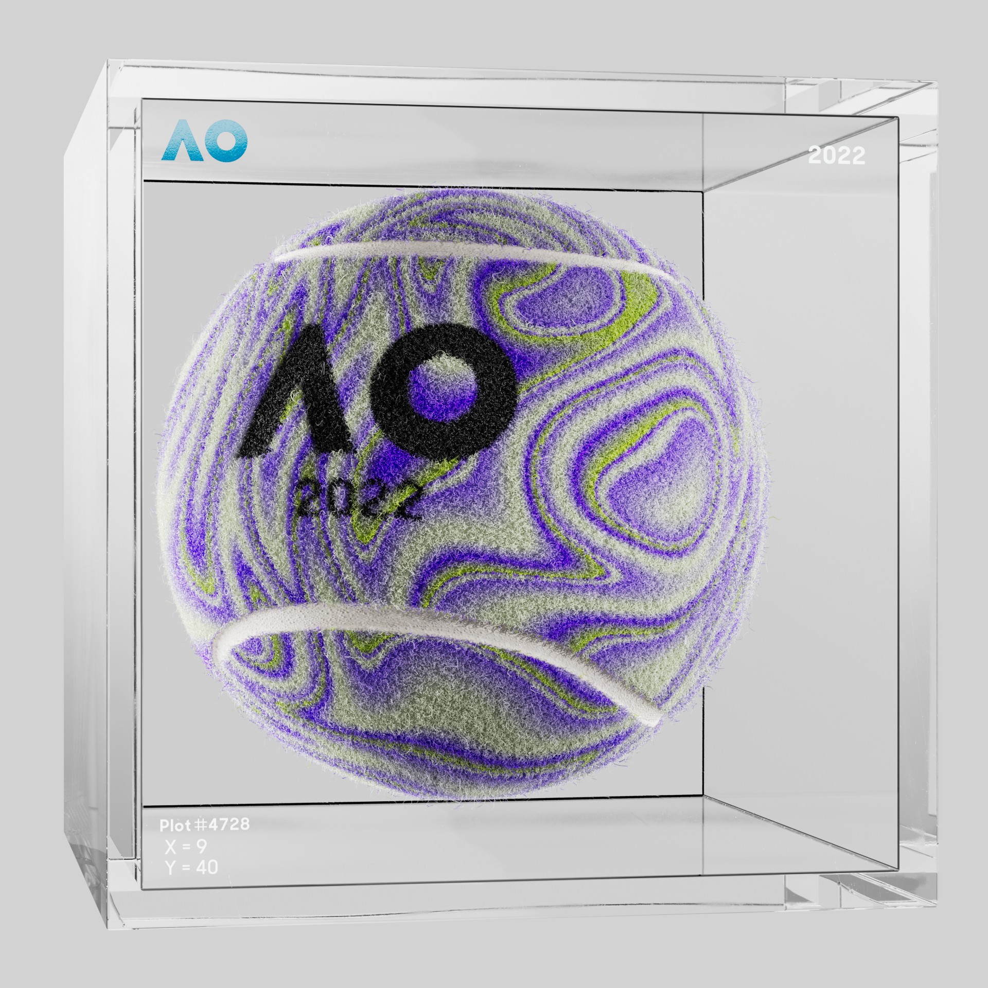 The Australian Open - The Australian Open Art Ball - AO Art Ball #2491 - NFT # 2491