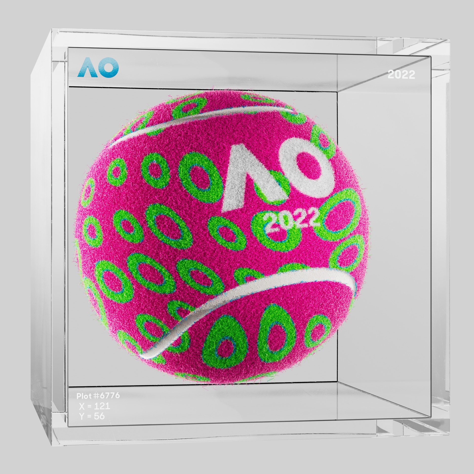 The Australian Open - The Australian Open Art Ball - AO Art Ball #2492 - NFT # 2492
