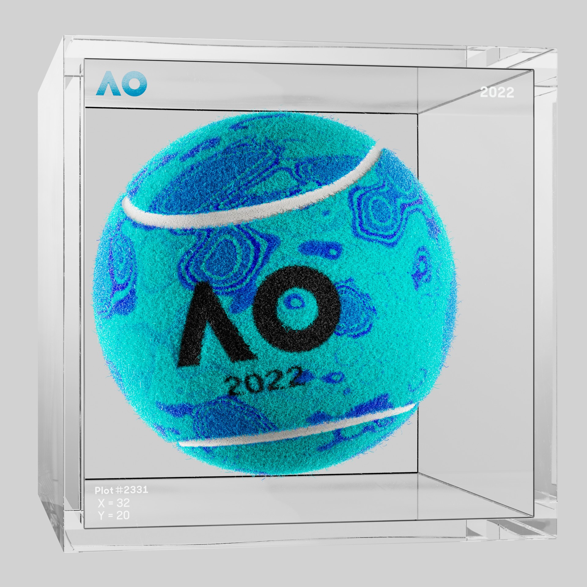 The Australian Open - The Australian Open Art Ball - AO Art Ball #2495 - NFT # 2495