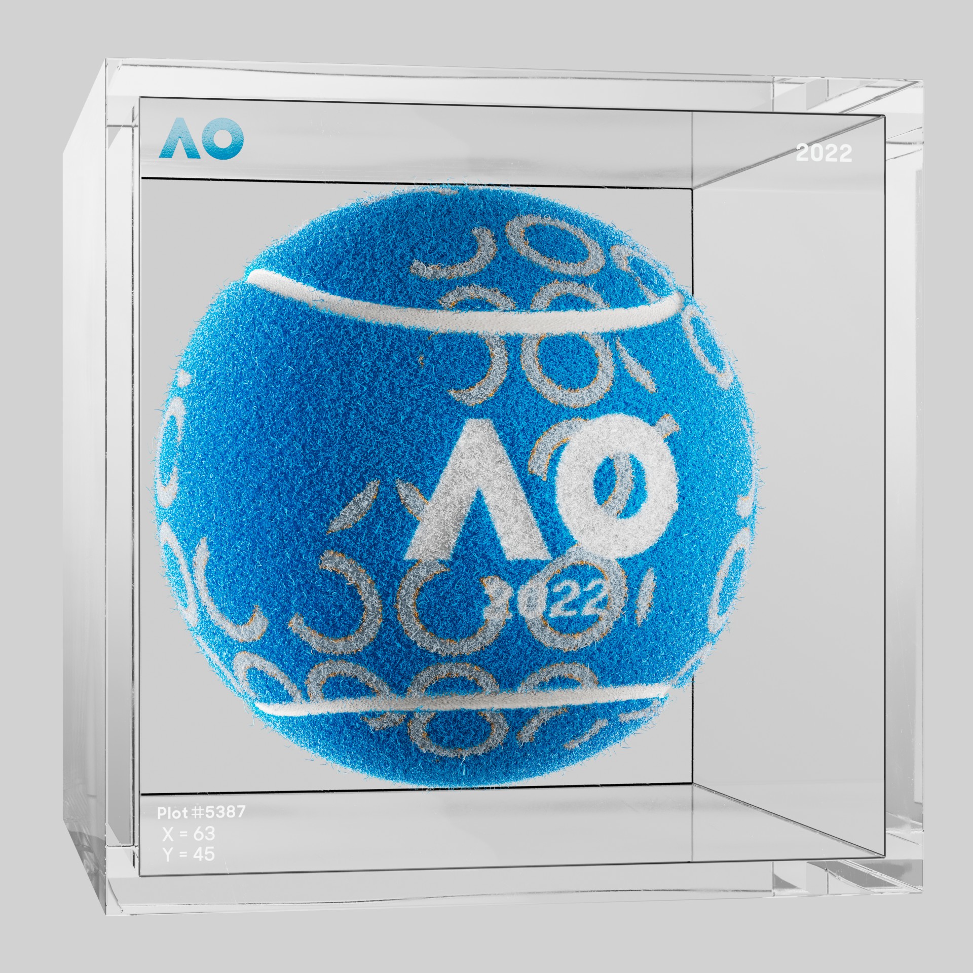 The Australian Open - The Australian Open Art Ball - AO Art Ball #2496 - NFT # 2496