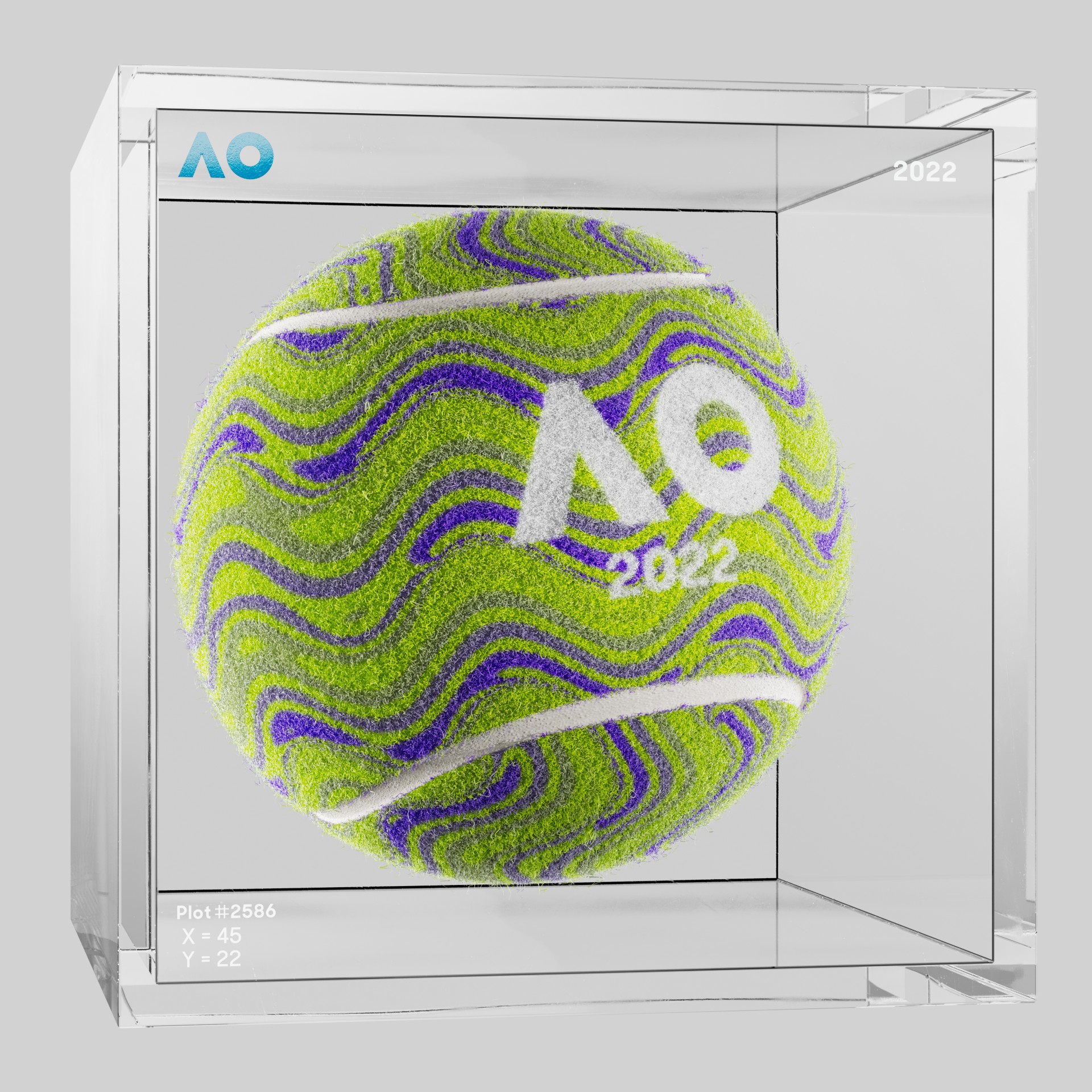 The Australian Open - The Australian Open Art Ball - AO Art Ball #2500 - NFT # 2500