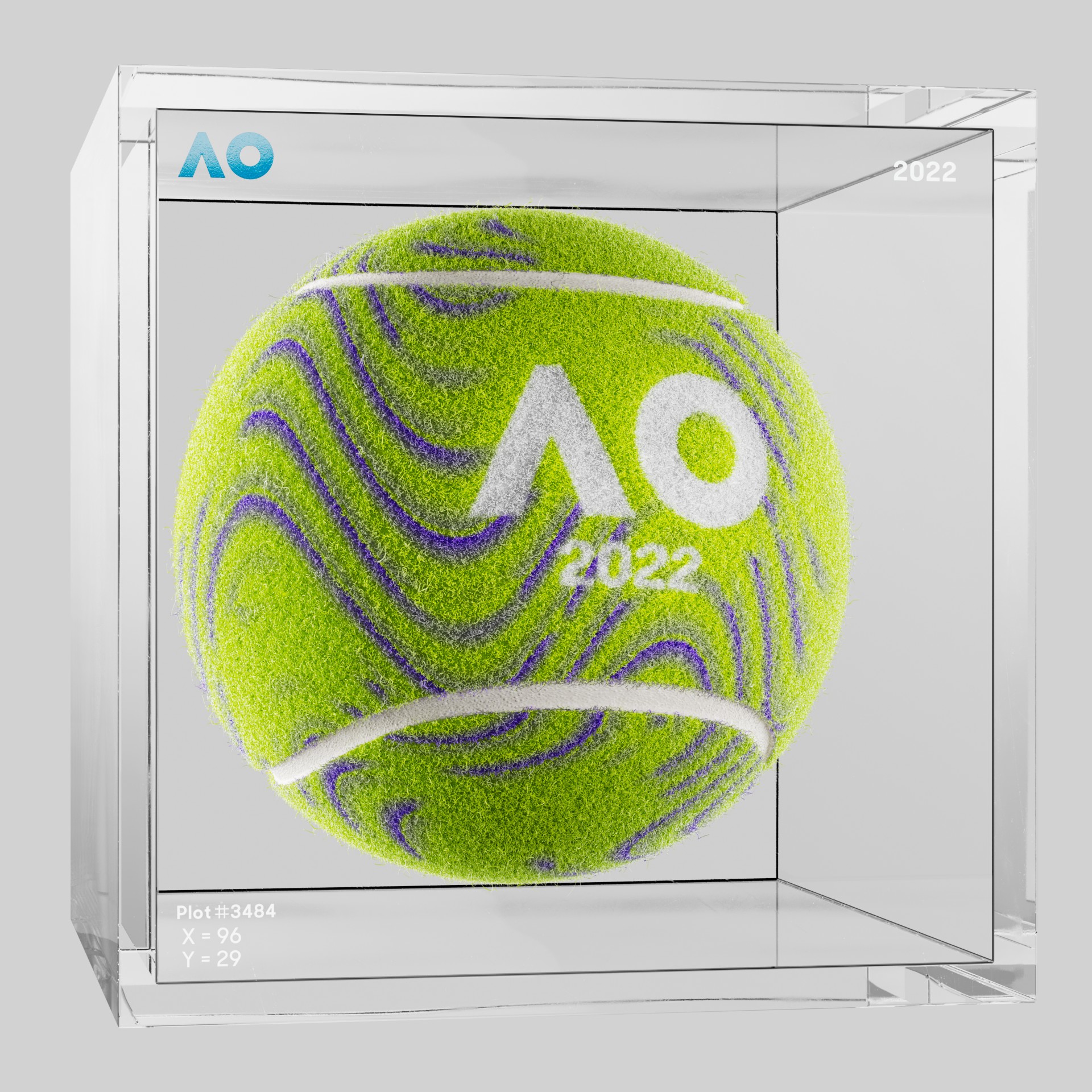 The Australian Open - The Australian Open Art Ball - AO Art Ball #2504 - NFT # 2504