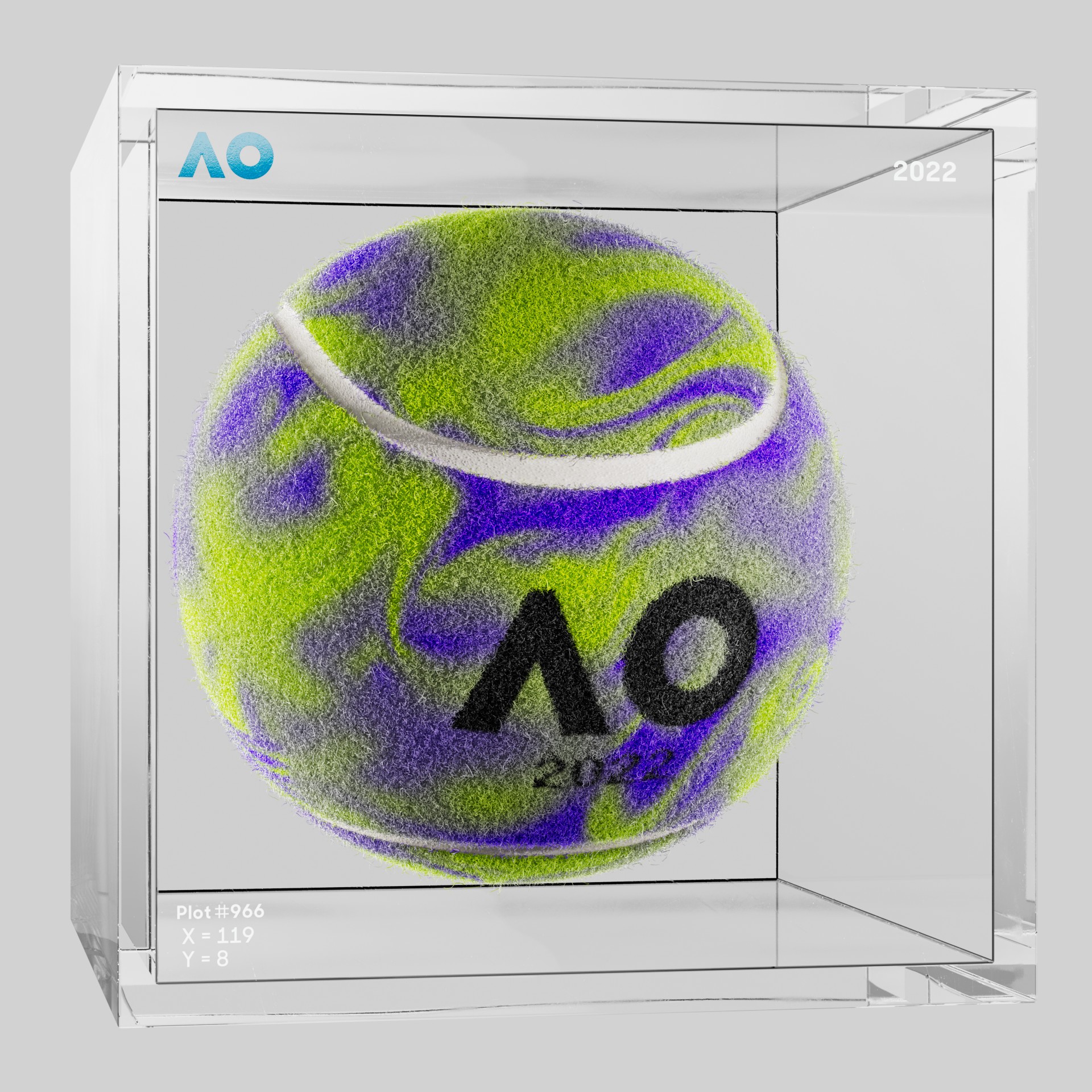 The Australian Open - The Australian Open Art Ball - AO Art Ball #2505 - NFT # 2505