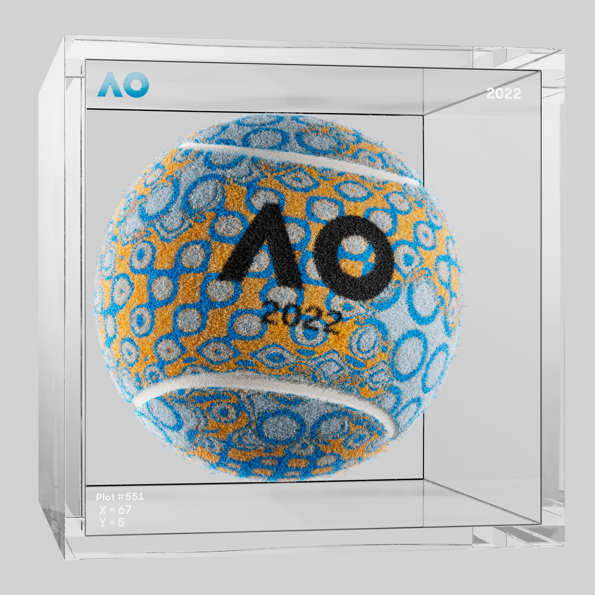 The Australian Open - The Australian Open Art Ball - AO Art Ball #2506 - NFT # 2506