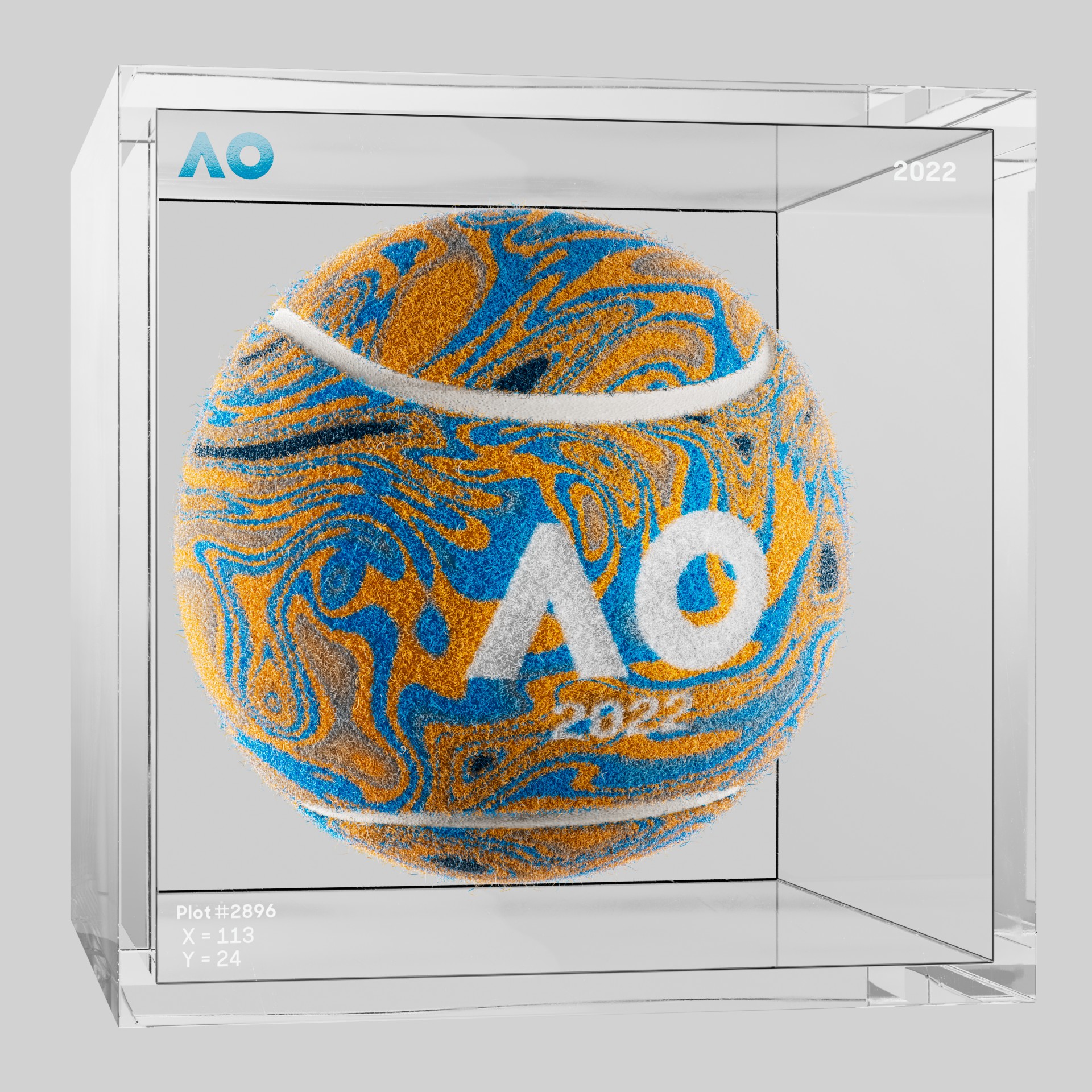 The Australian Open - The Australian Open Art Ball - AO Art Ball #2508 - NFT # 2508