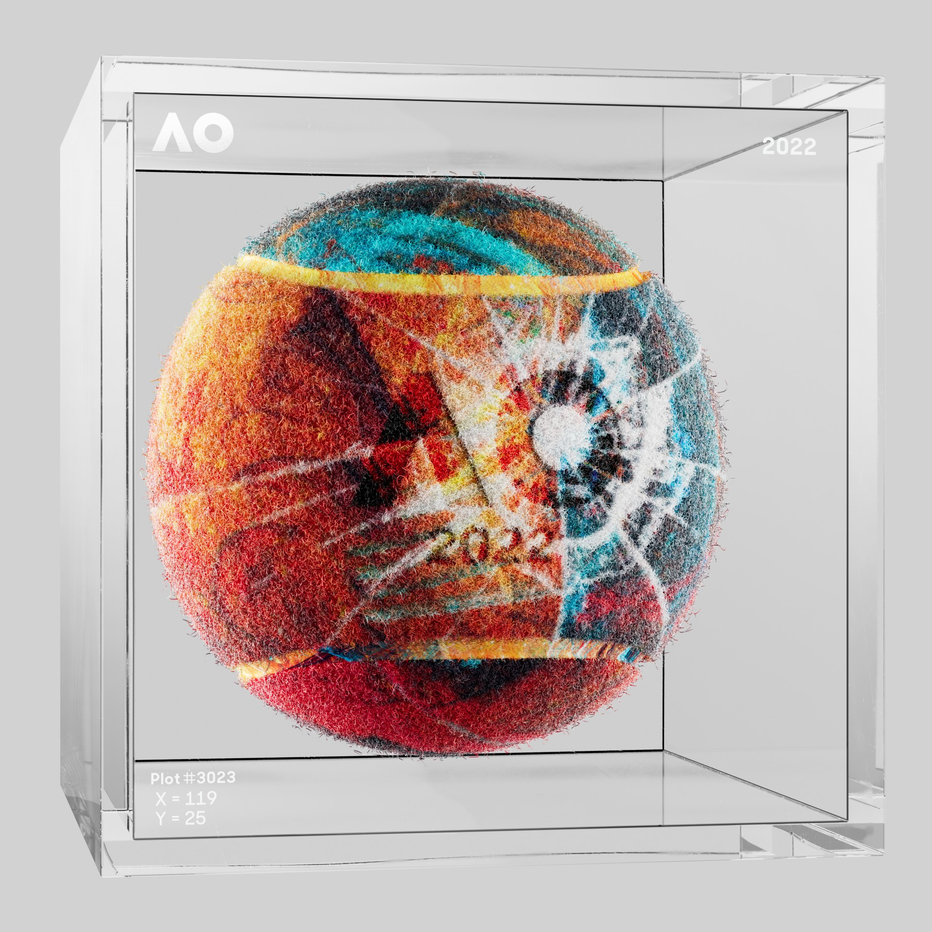 The Australian Open - The Australian Open Art Ball - AO Art Ball #2514 - NFT # 2514