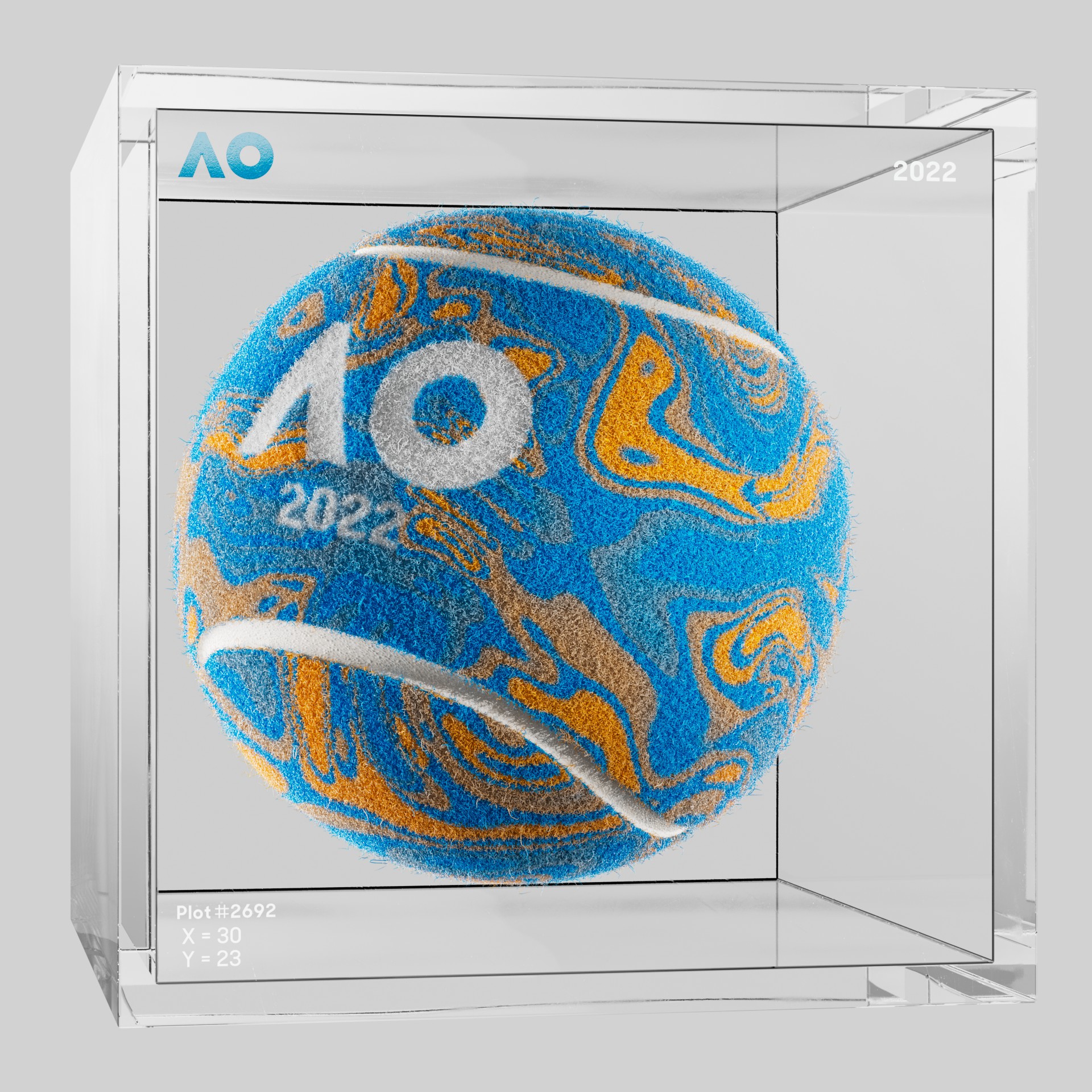 The Australian Open - The Australian Open Art Ball - AO Art Ball #2516 - NFT # 2516