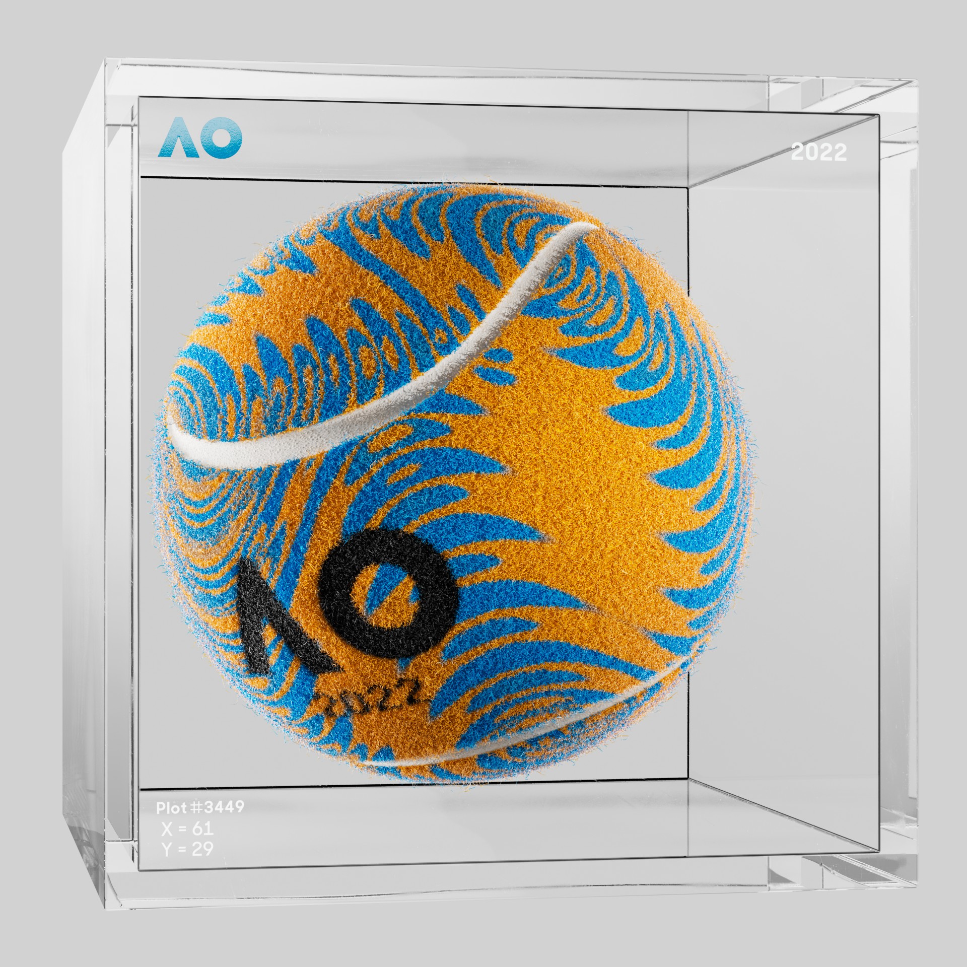 The Australian Open - The Australian Open Art Ball - AO Art Ball #2518 - NFT # 2518