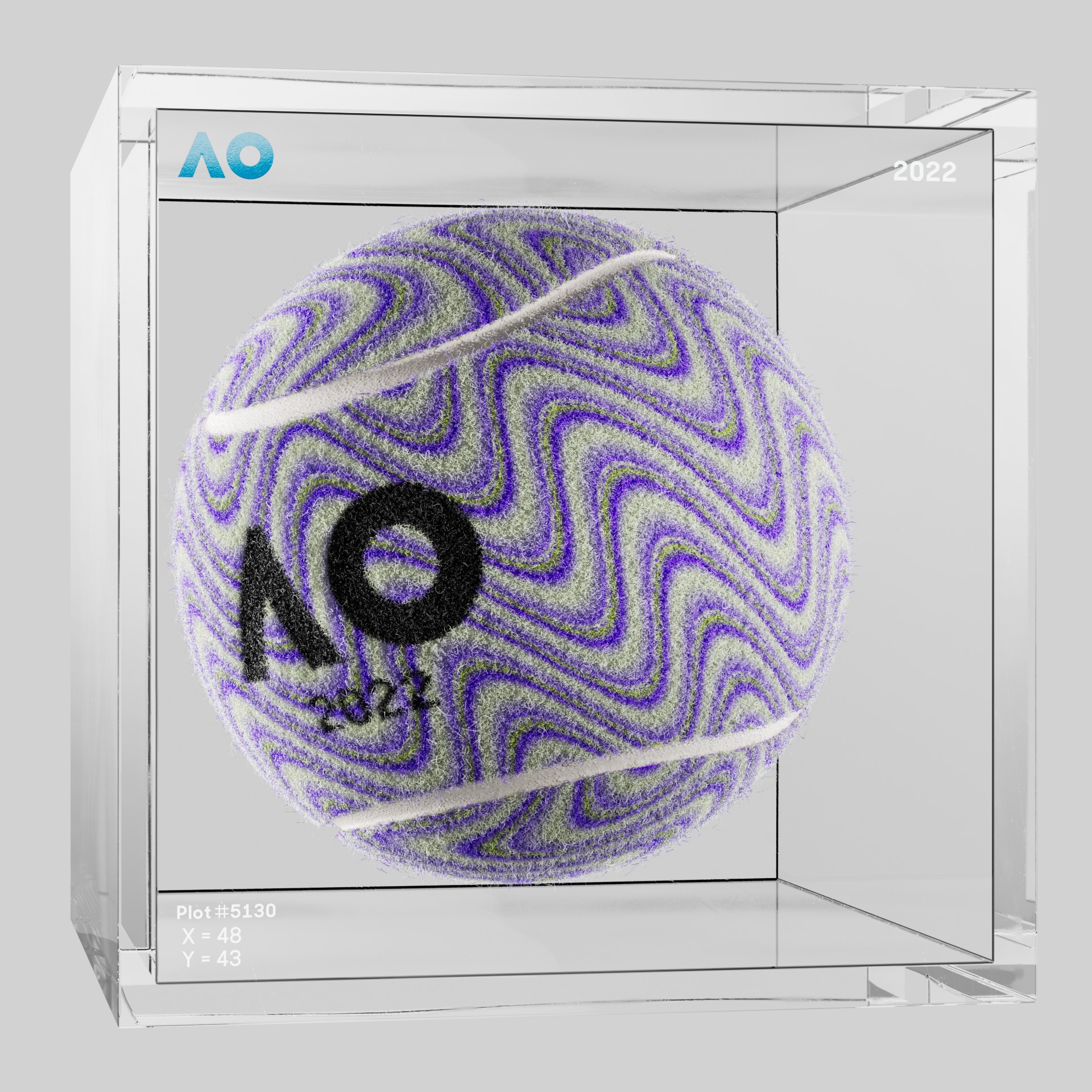 The Australian Open - The Australian Open Art Ball - AO Art Ball #2519 - NFT # 2519