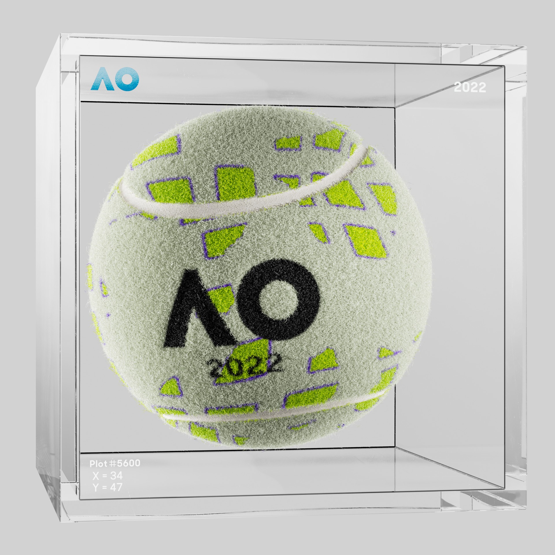 The Australian Open - The Australian Open Art Ball - AO Art Ball #252 - NFT # 252