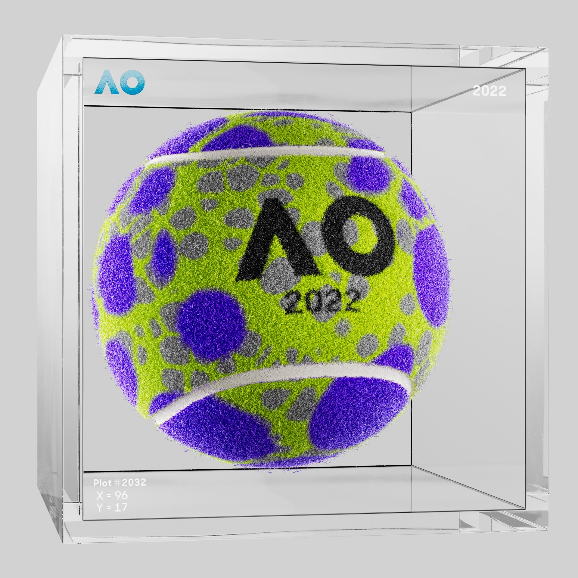 The Australian Open - The Australian Open Art Ball - AO Art Ball #2522 - NFT # 2522