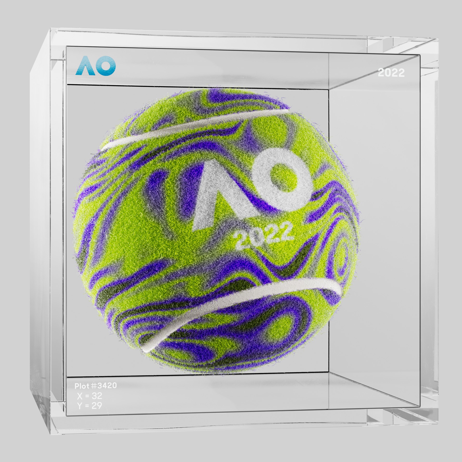 The Australian Open - The Australian Open Art Ball - AO Art Ball #2523 - NFT # 2523