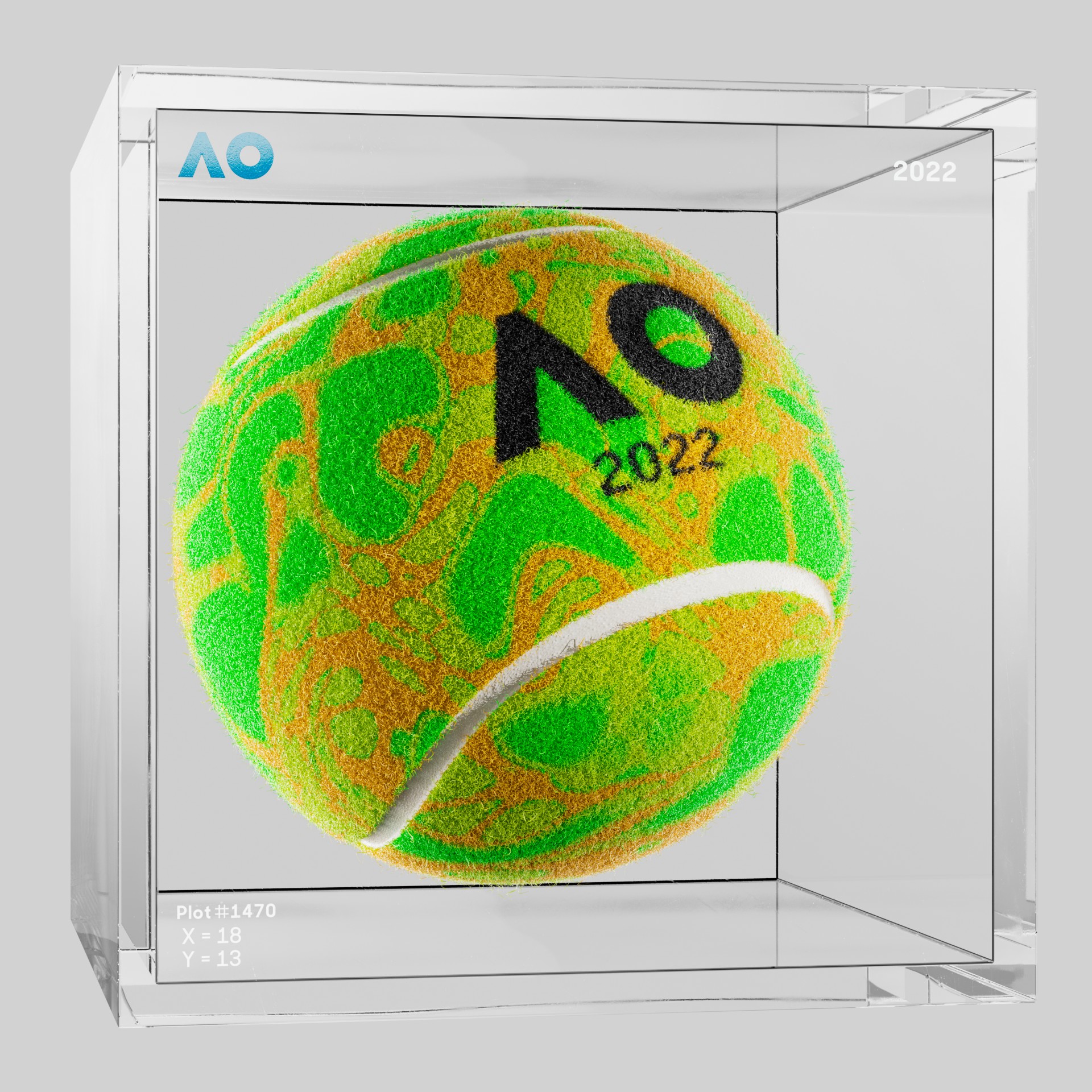 The Australian Open - The Australian Open Art Ball - AO Art Ball #2524 - NFT # 2524