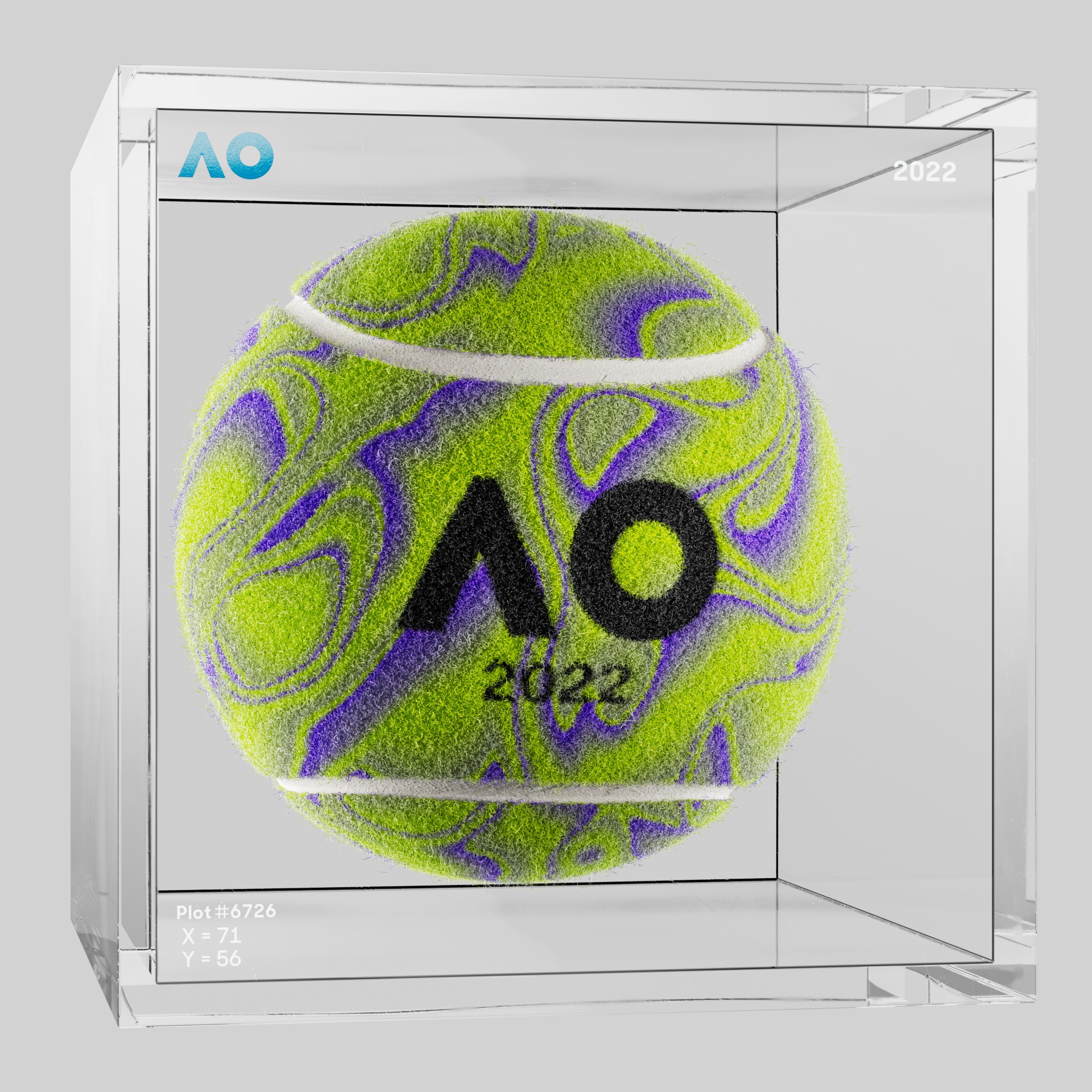 The Australian Open - The Australian Open Art Ball - AO Art Ball #2527 - NFT # 2527