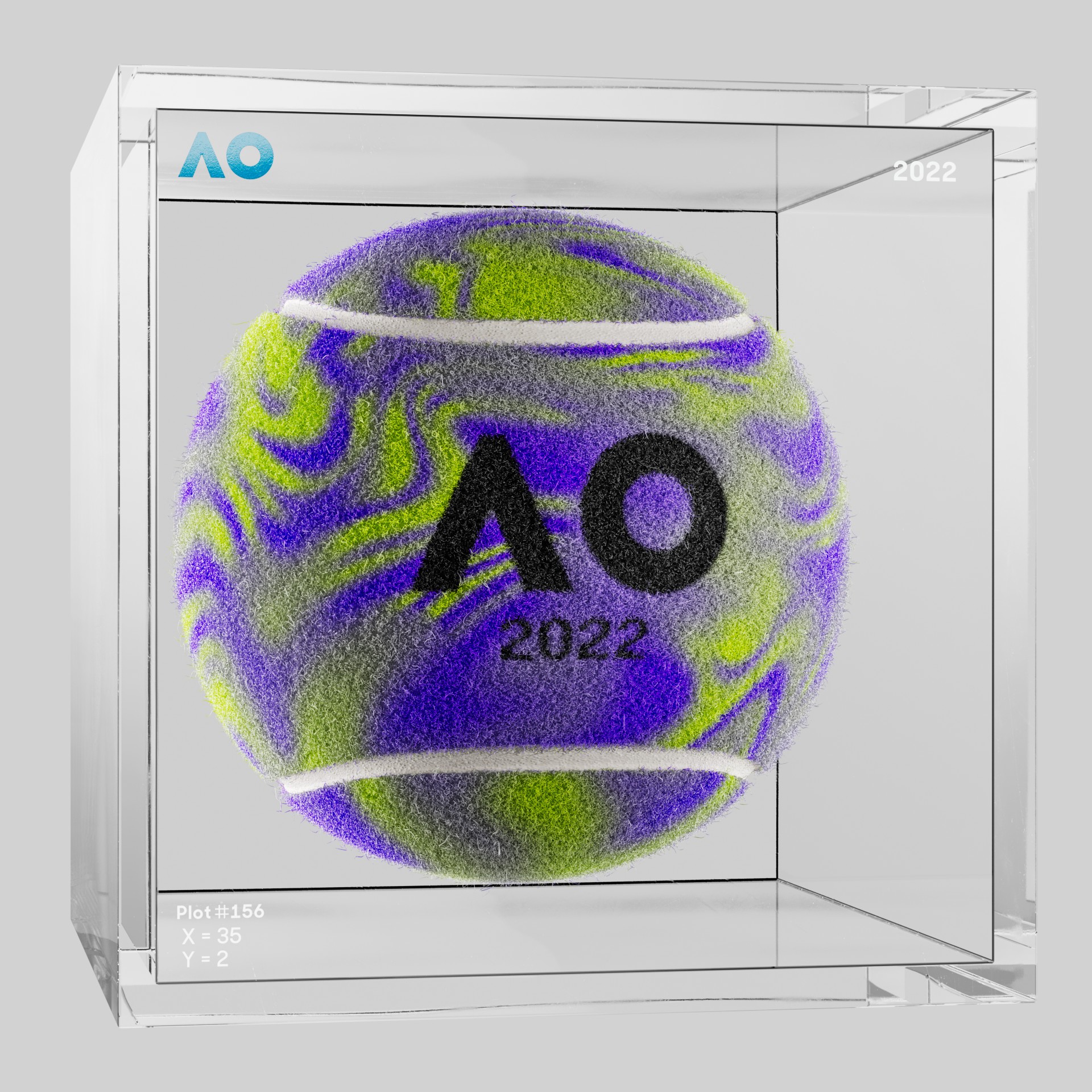 The Australian Open - The Australian Open Art Ball - AO Art Ball #2528 - NFT # 2528