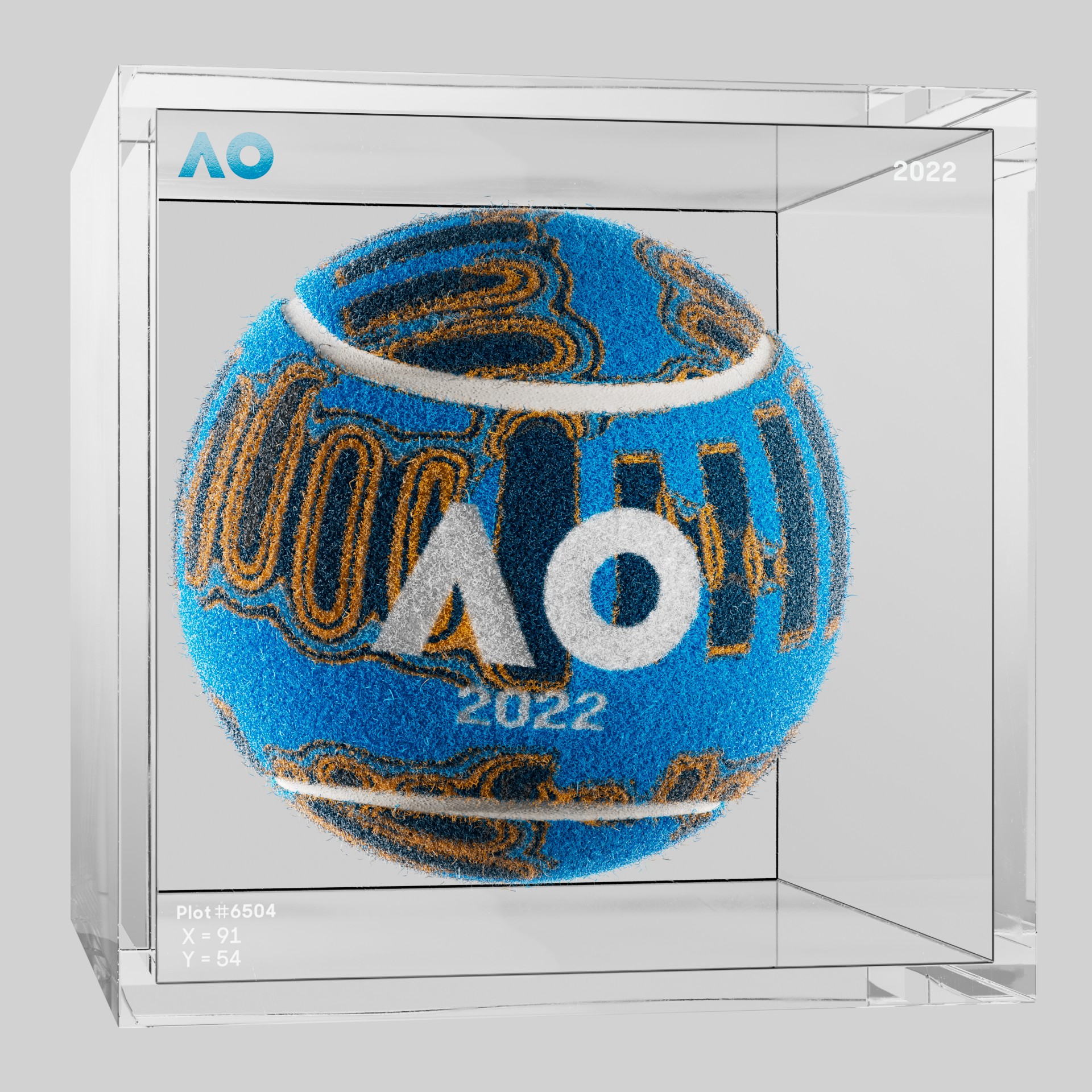 The Australian Open - The Australian Open Art Ball - AO Art Ball #2529 - NFT # 2529