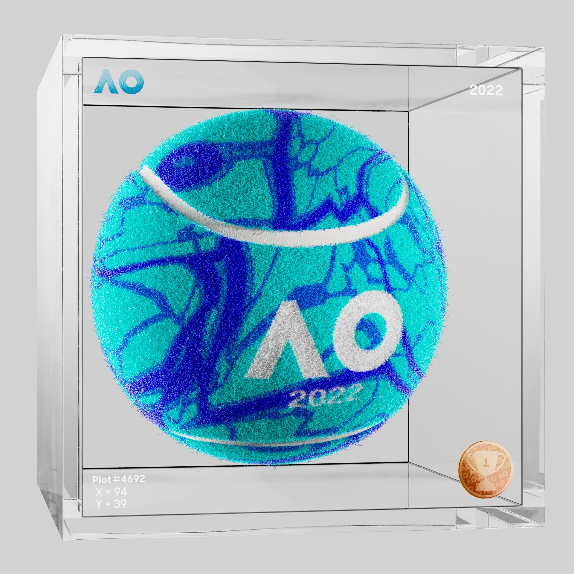 The Australian Open - The Australian Open Art Ball - AO Art Ball #2534 - NFT # 2534