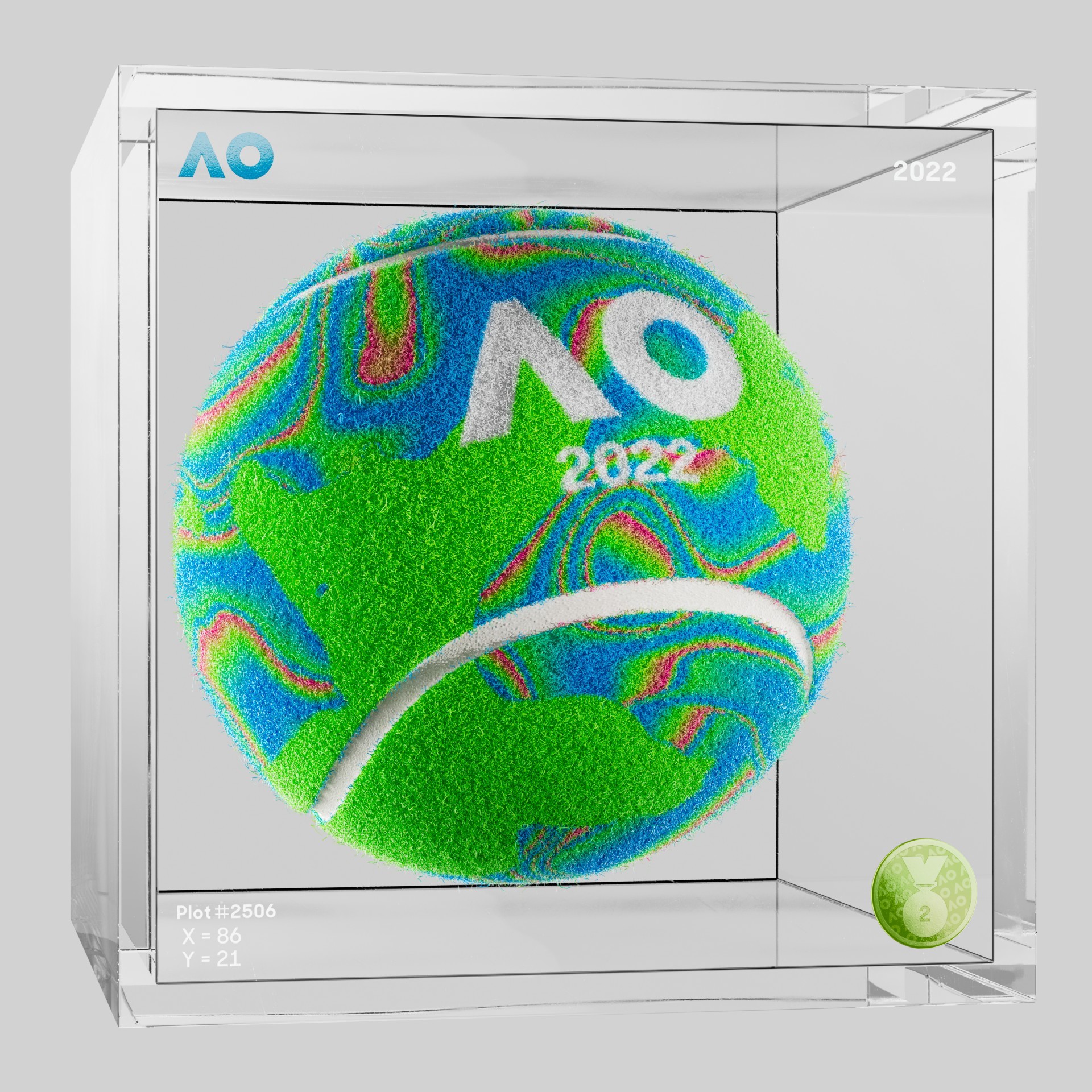 The Australian Open - The Australian Open Art Ball - AO Art Ball #2535 - NFT # 2535