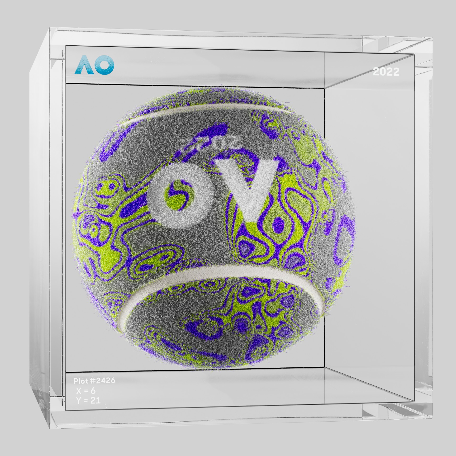 The Australian Open - The Australian Open Art Ball - AO Art Ball #2538 - NFT # 2538