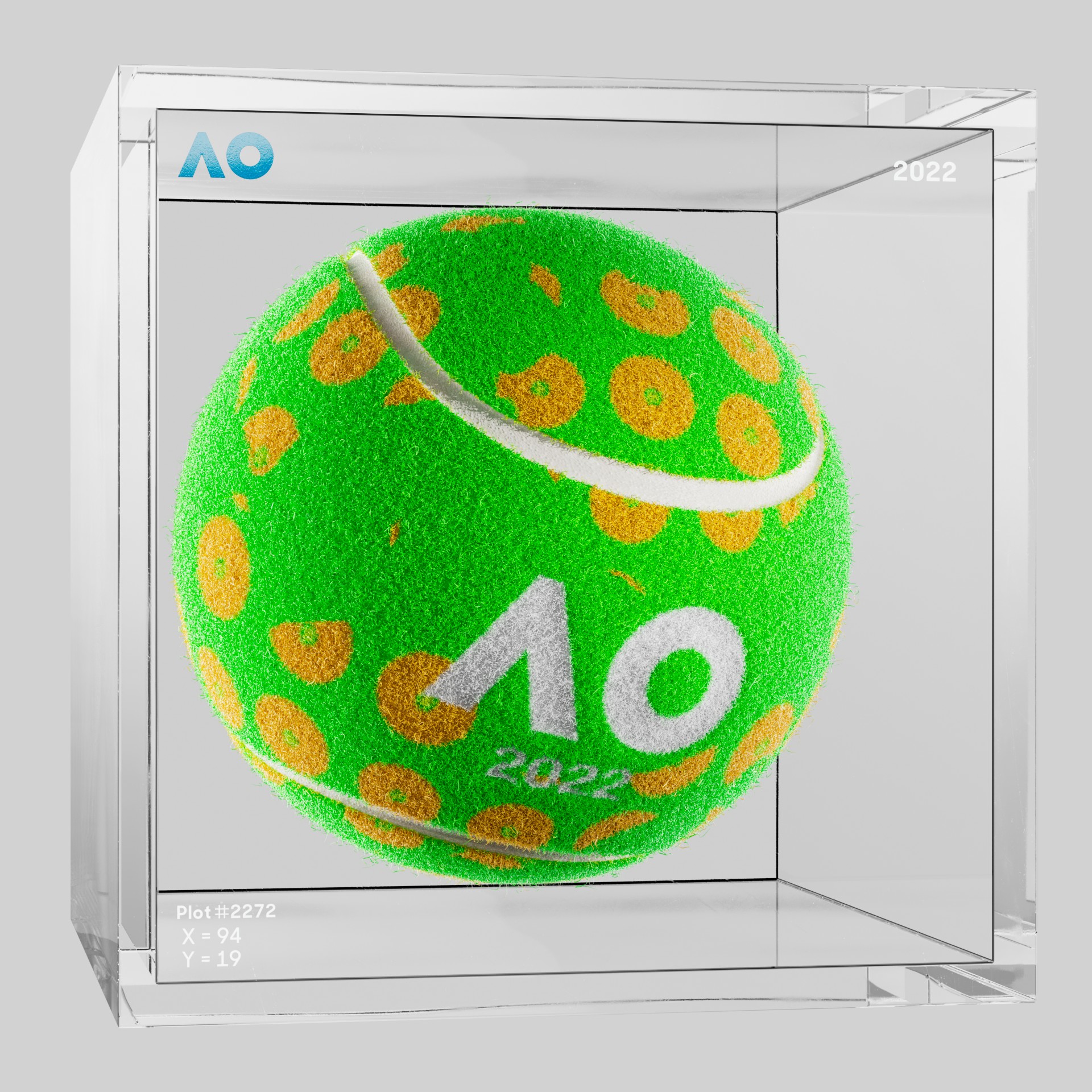 The Australian Open - The Australian Open Art Ball - AO Art Ball #254 - NFT # 254