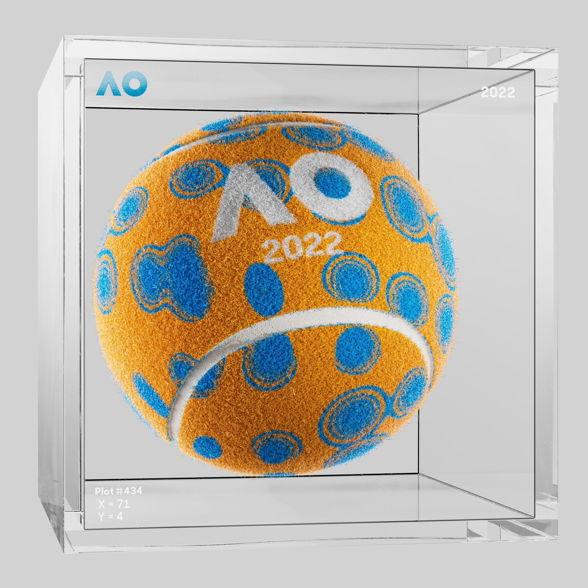 The Australian Open - The Australian Open Art Ball - AO Art Ball #2540 - NFT # 2540