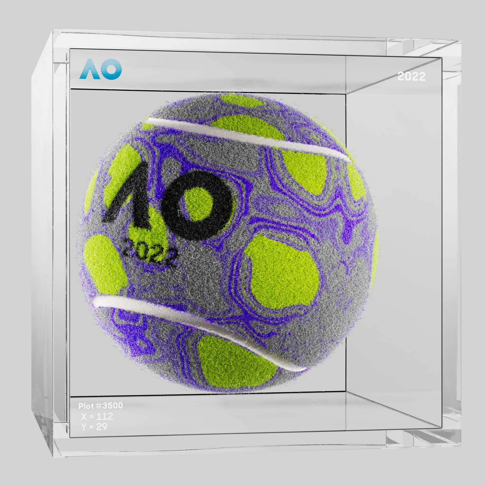 The Australian Open - The Australian Open Art Ball - AO Art Ball #2542 - NFT # 2542