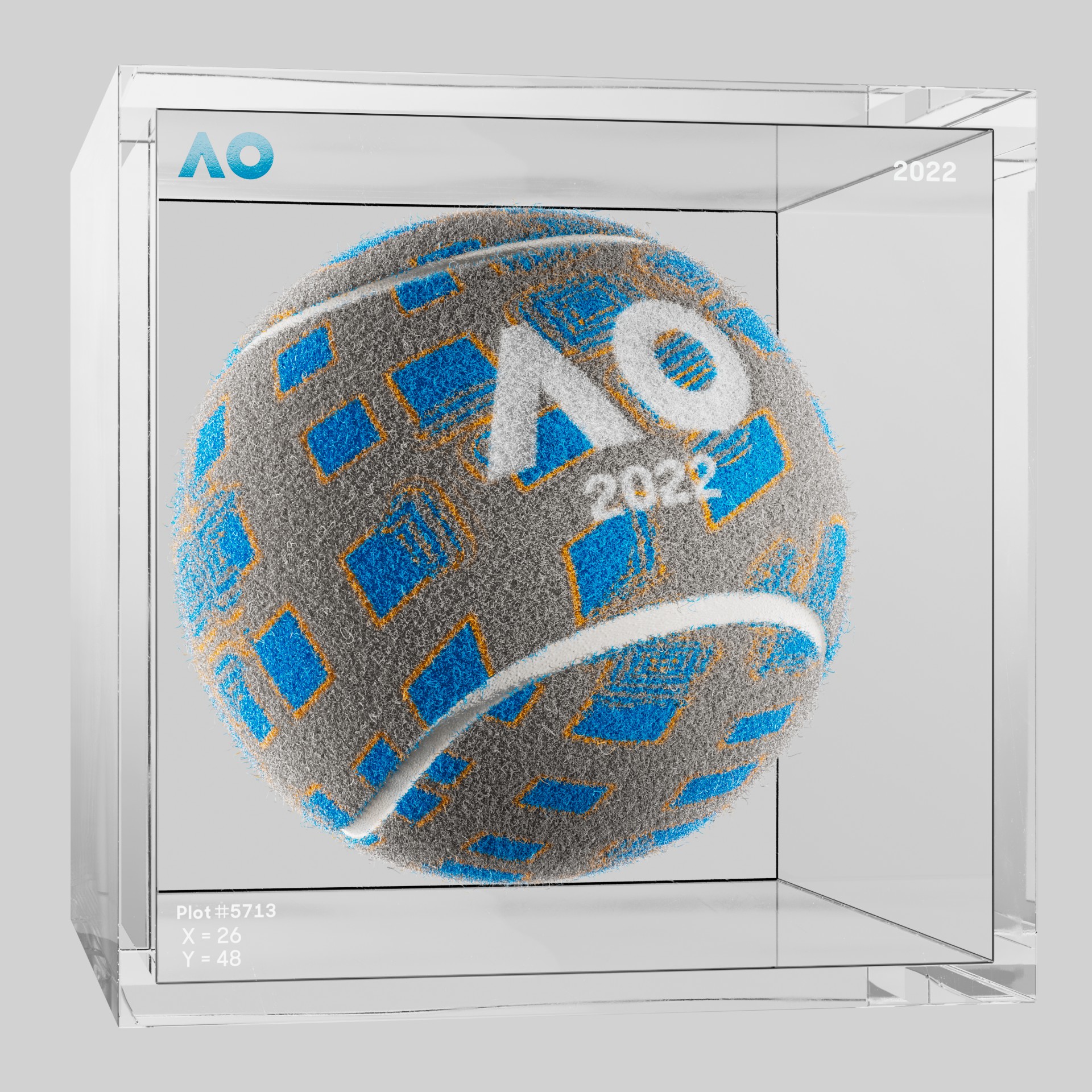 The Australian Open - The Australian Open Art Ball - AO Art Ball #2544 - NFT # 2544
