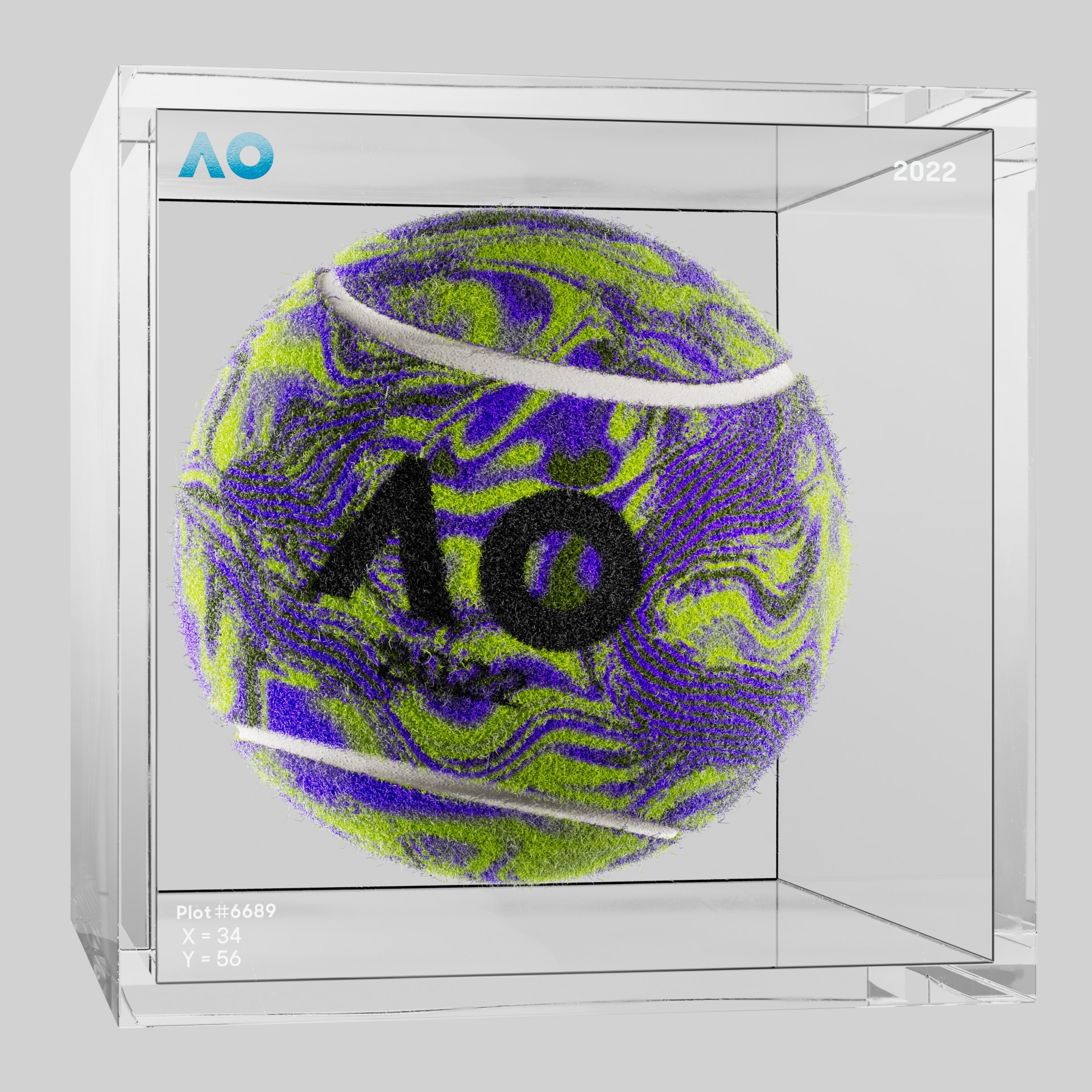 The Australian Open - The Australian Open Art Ball - AO Art Ball #2545 - NFT # 2545