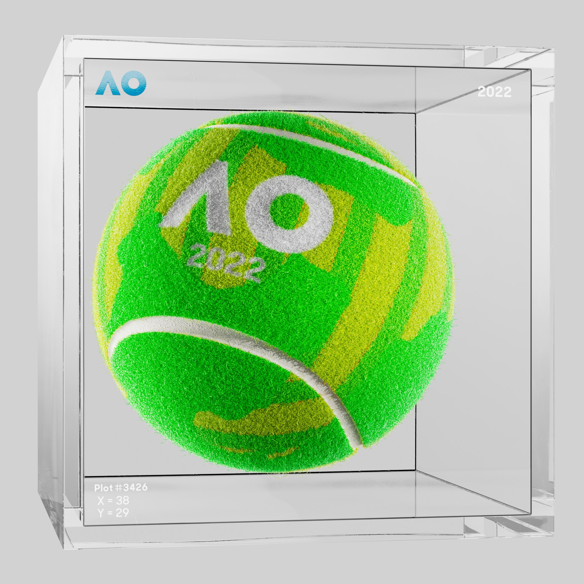 The Australian Open - The Australian Open Art Ball - AO Art Ball #2550 - NFT # 2550