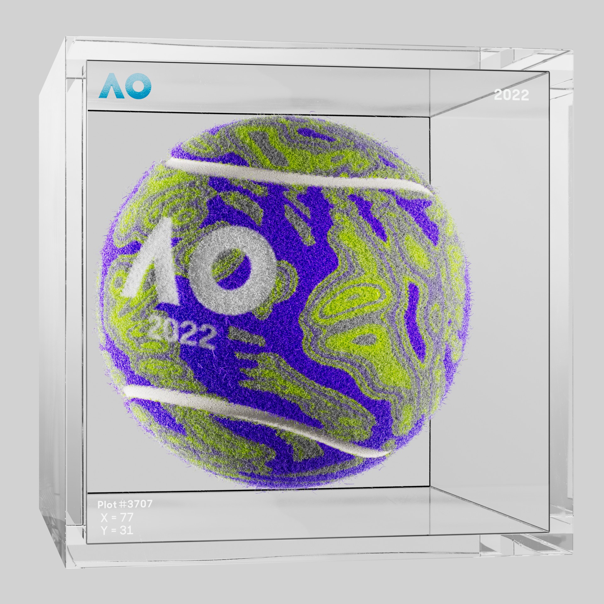 The Australian Open - The Australian Open Art Ball - AO Art Ball #2554 - NFT # 2554